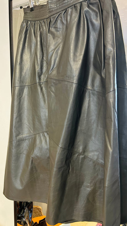 VINTAGE Lederrock graubraun