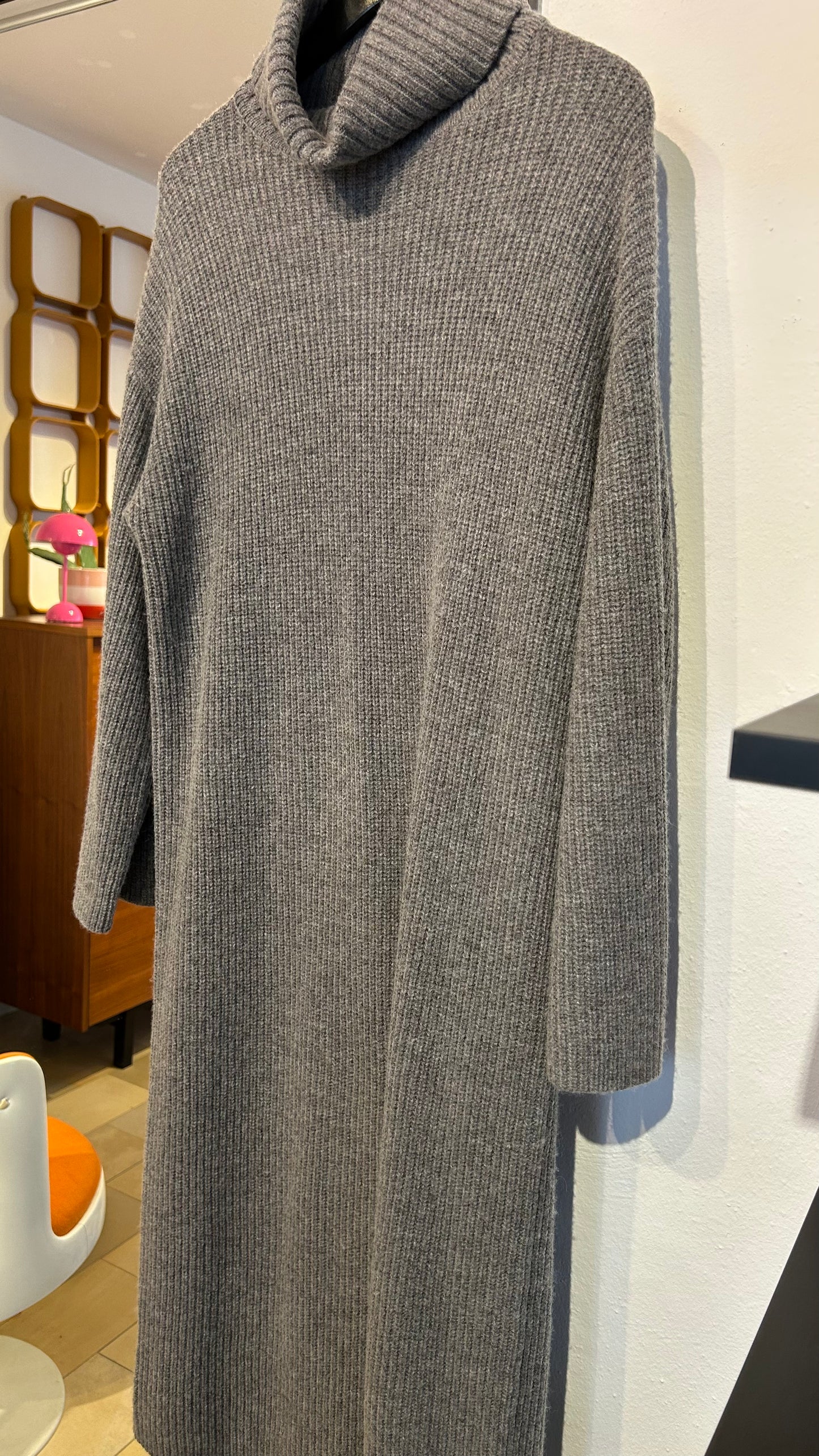 SELECTED FEMME Maxistrickkleid grau / S