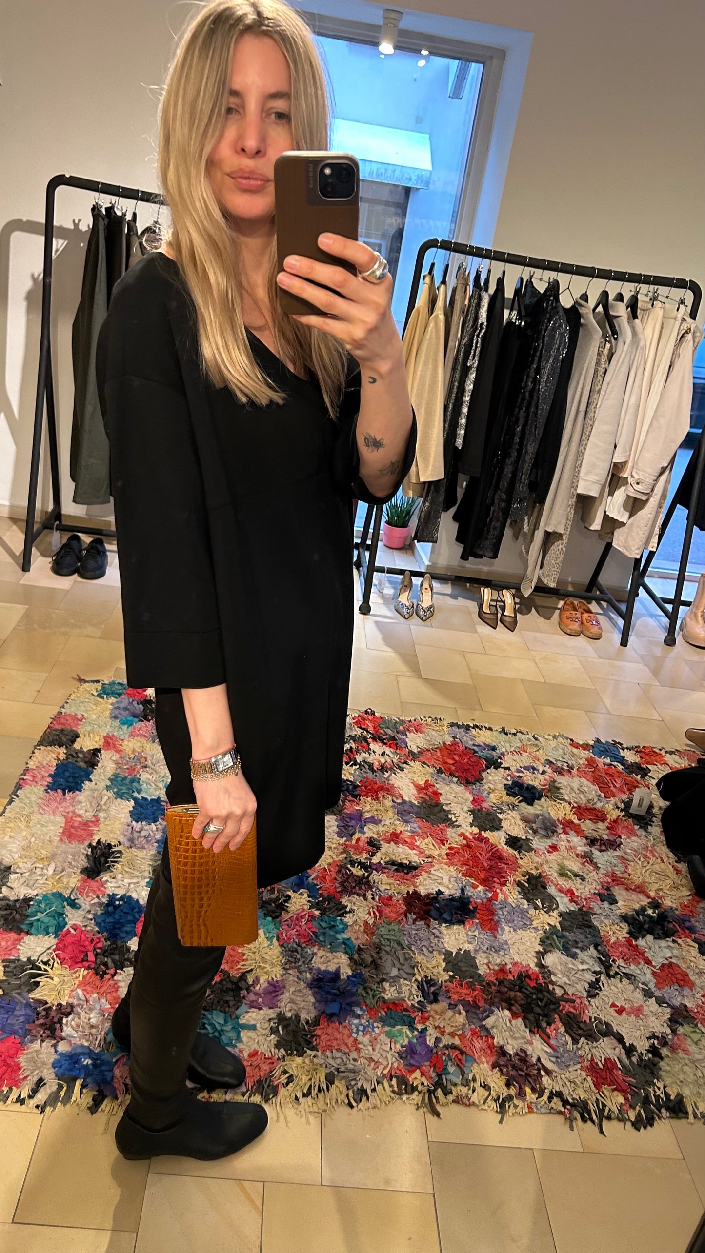 ULI SCHNEIDER T-Shirt Kleid blk 1/2 Arm / S