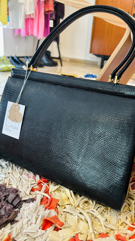 VINTAGE Tasche Snake schwarz