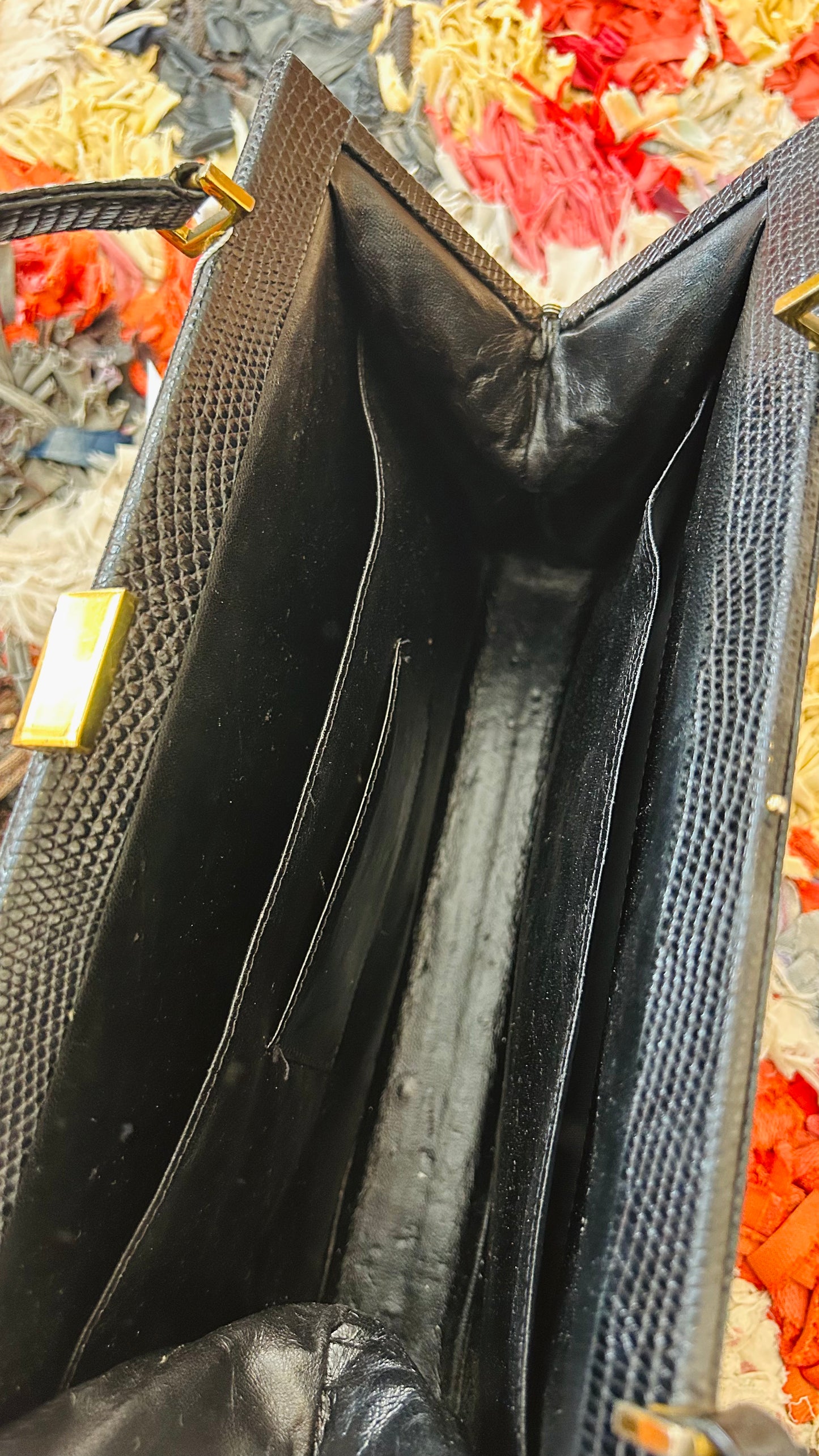 VINTAGE Tasche Snake schwarz