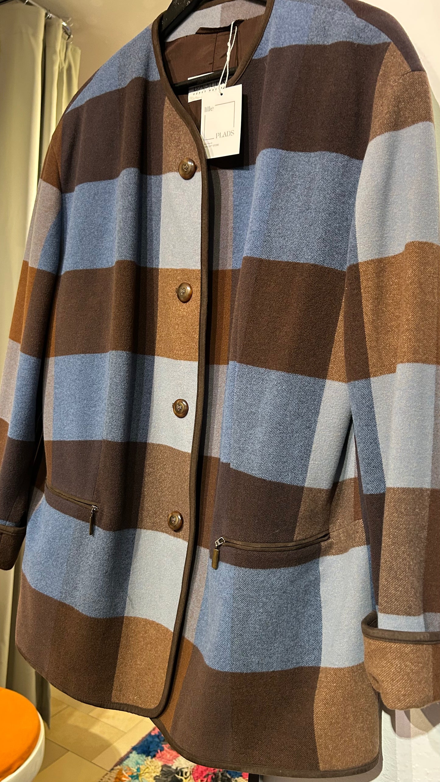 BASLER Vintage Wolljacke Karo / L