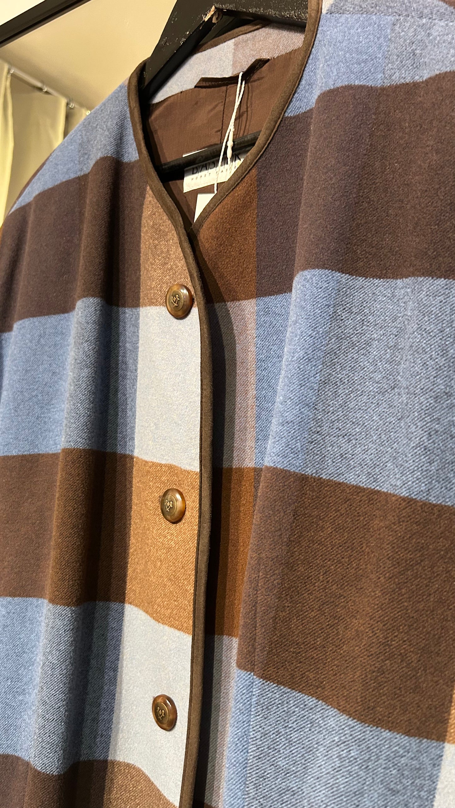 BASLER Vintage Wolljacke Karo / L