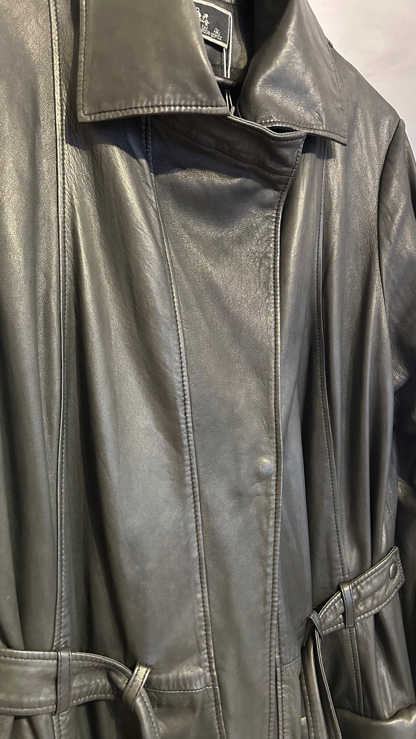 ANNETTE GÖRTZ Ledermantel dunkelbraun