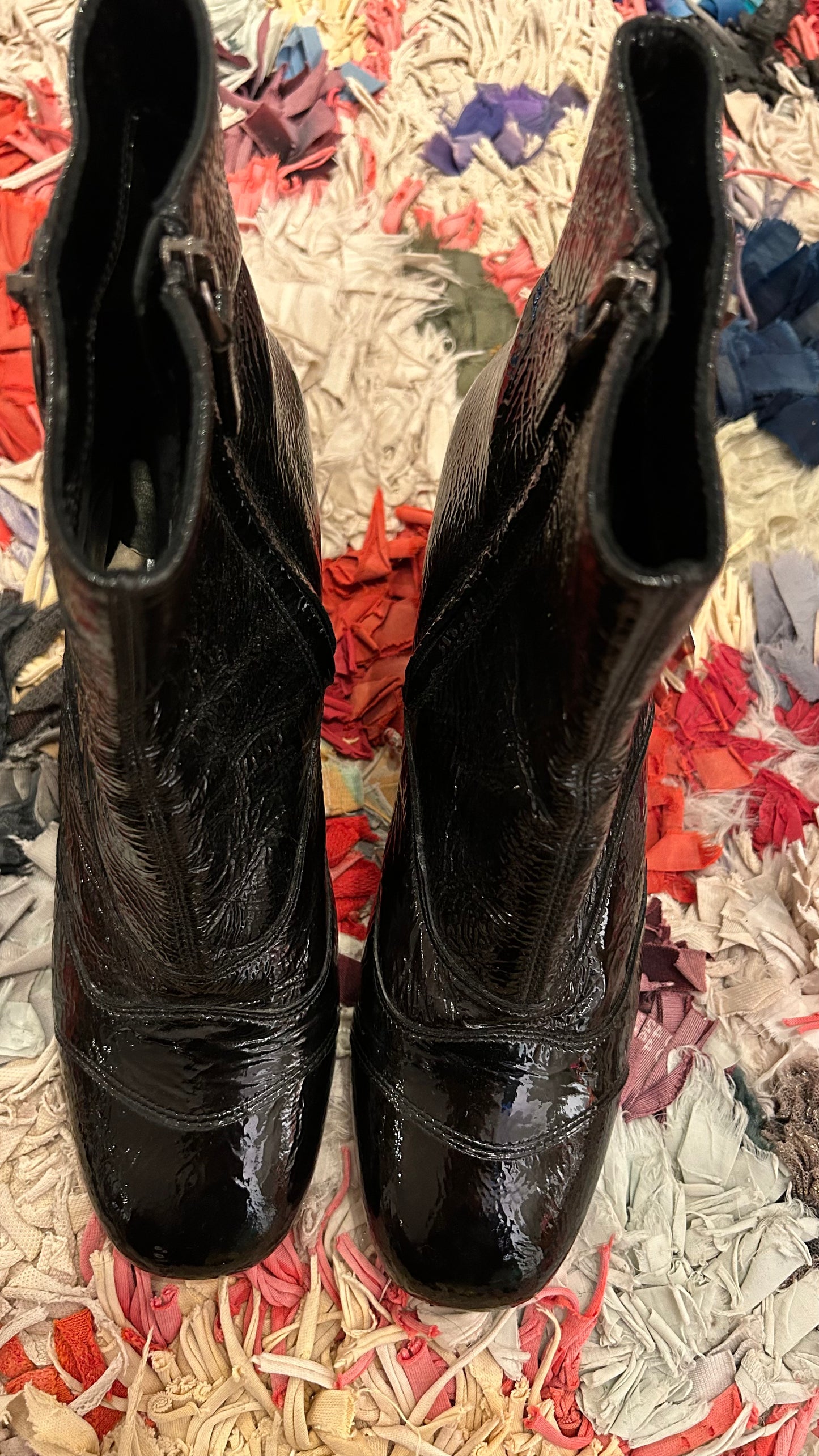 JD Stiefeletten schwarz Lack / 39