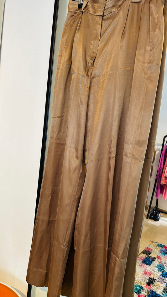 MASSIMO DUTTI Hose Satin goldbraun