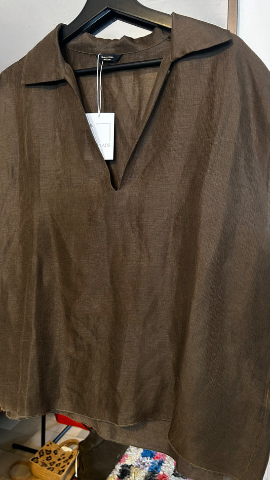 MASSIMO DUTTI Bluse kurzarm / L