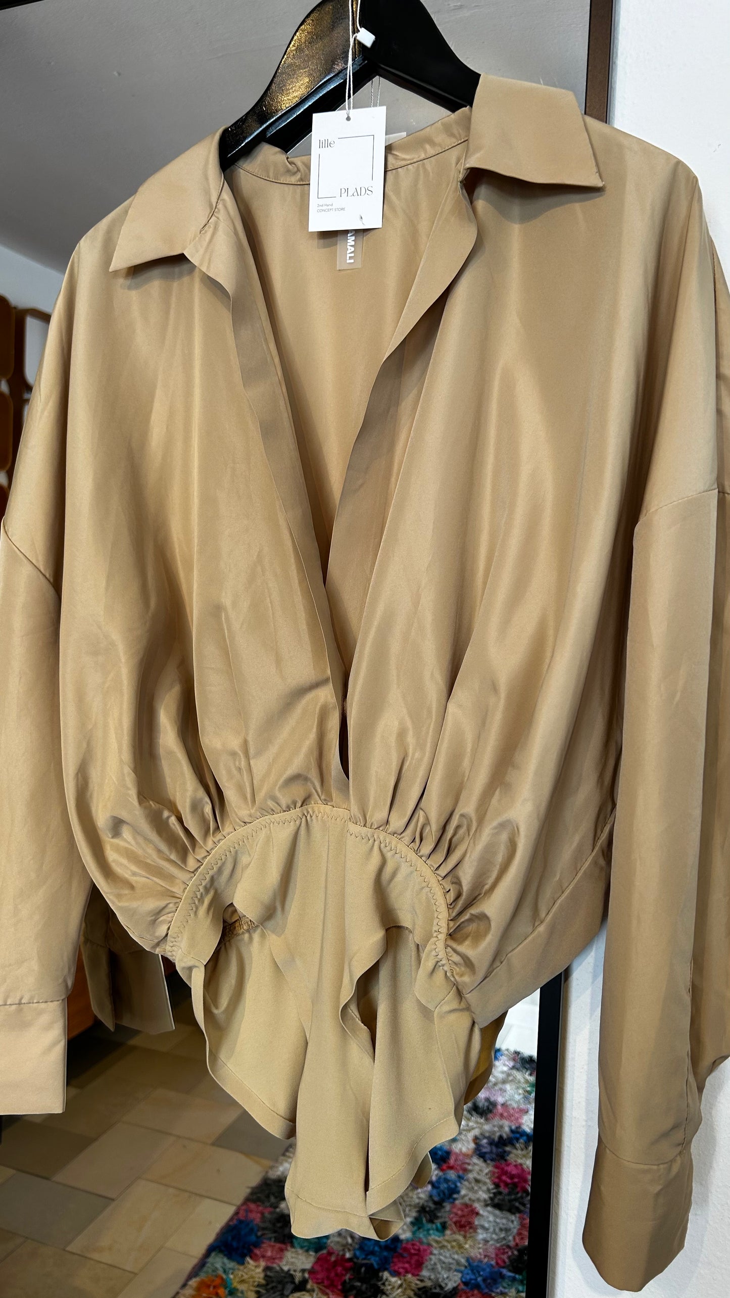 NORMA KAMALI Blusenbody beige / XXS