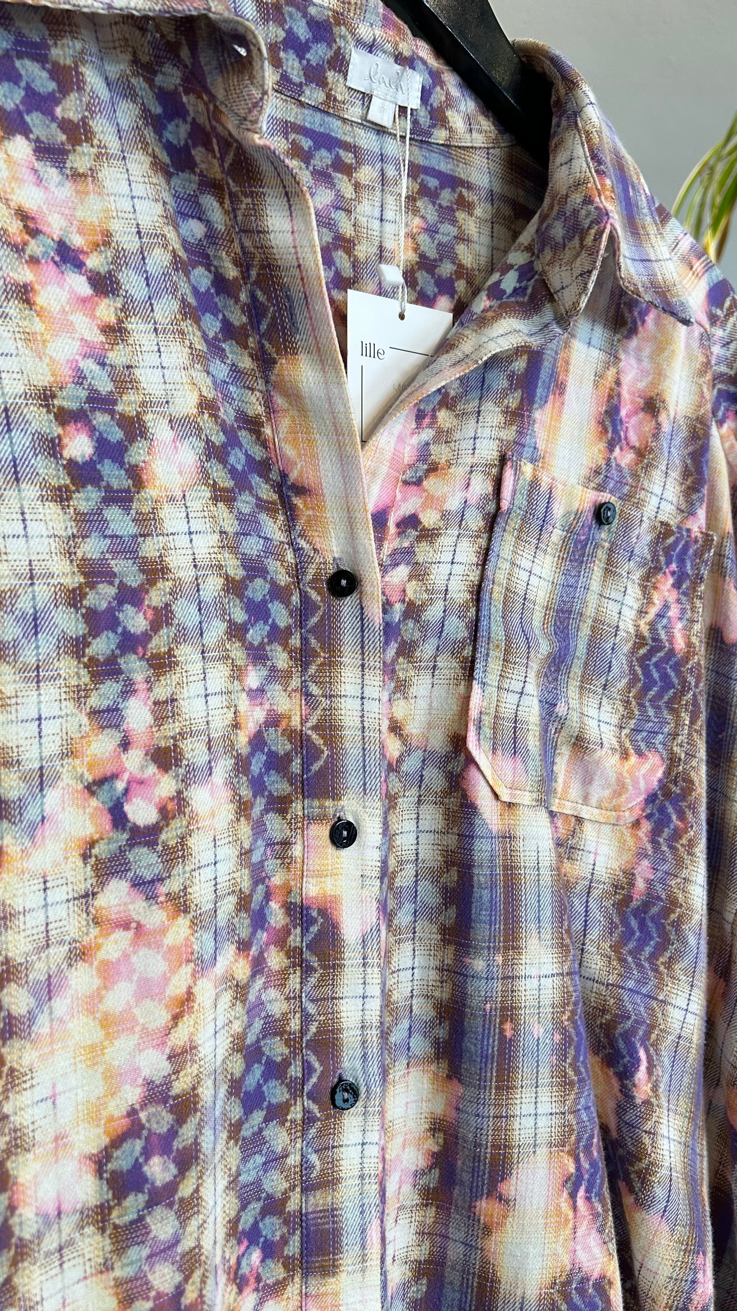 LALA BERLIN Bluse creme/lila/rosa