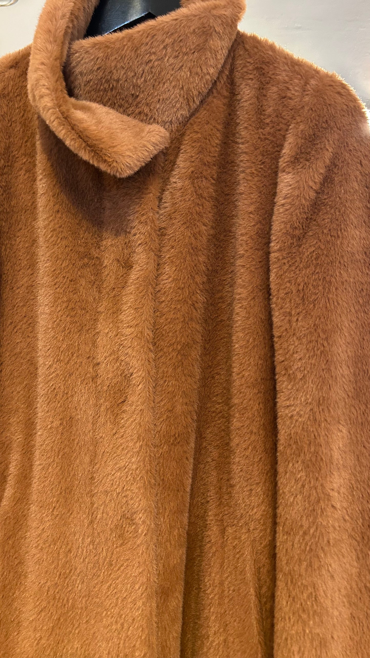COMMA Fellmantel Fake Fur braun