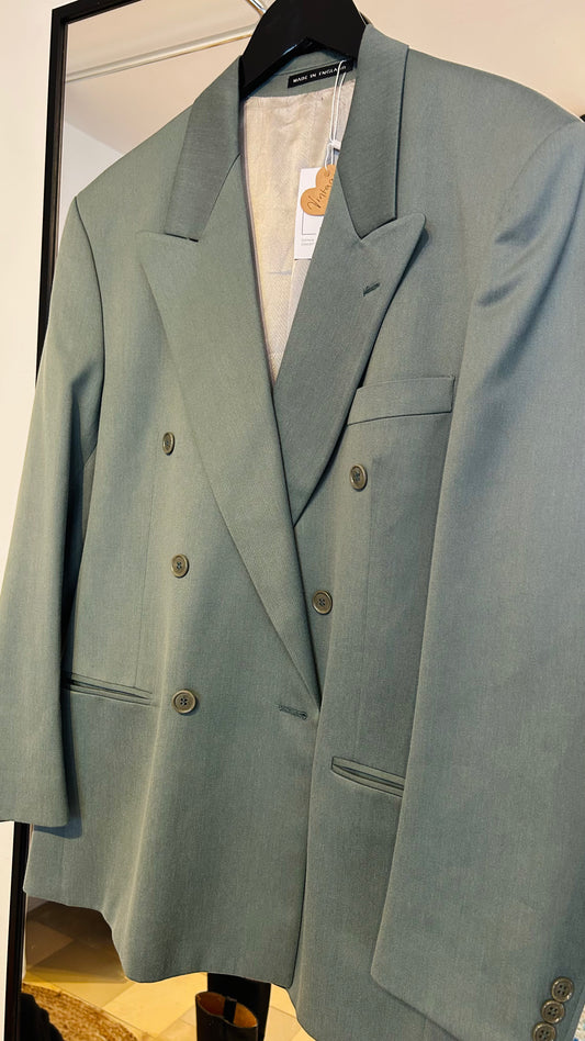 VINTAGE Blazer salbeigrün