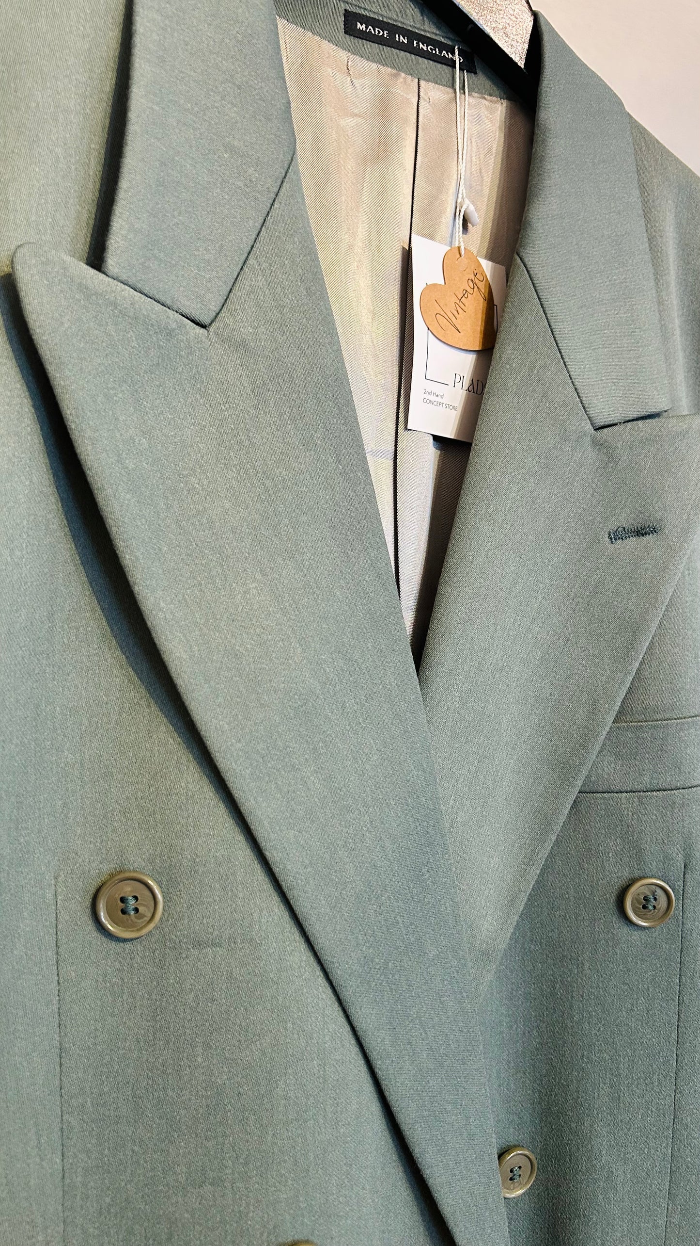 VINTAGE Blazer salbeigrün