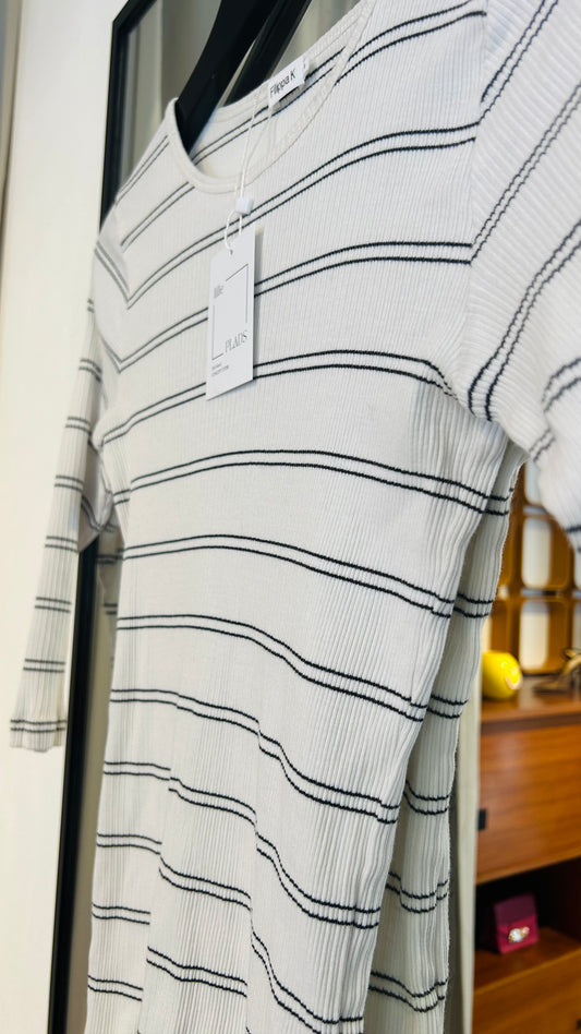 Filippa K Shirt weiß/blau Streifen