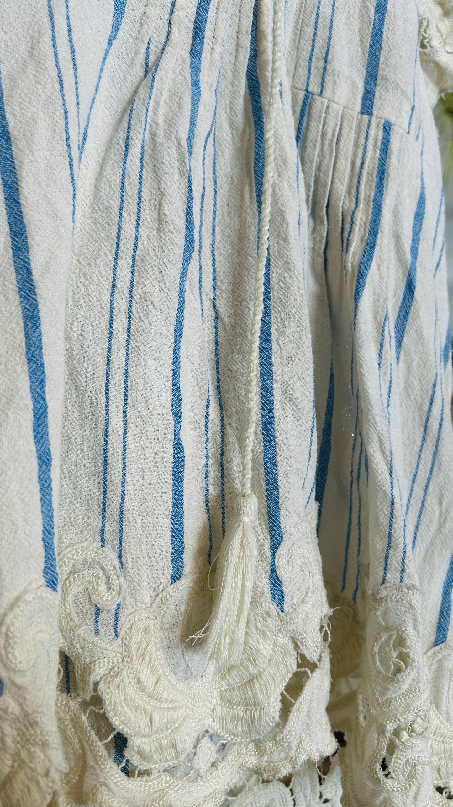 SEA - New York Bluse weiß/hellblau