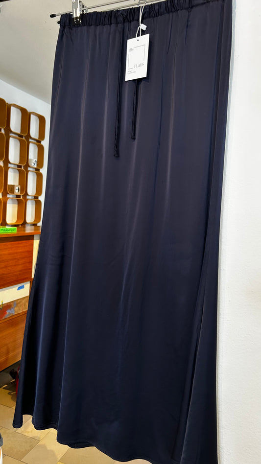 SOSUE Slipskirt shiny navy / S
