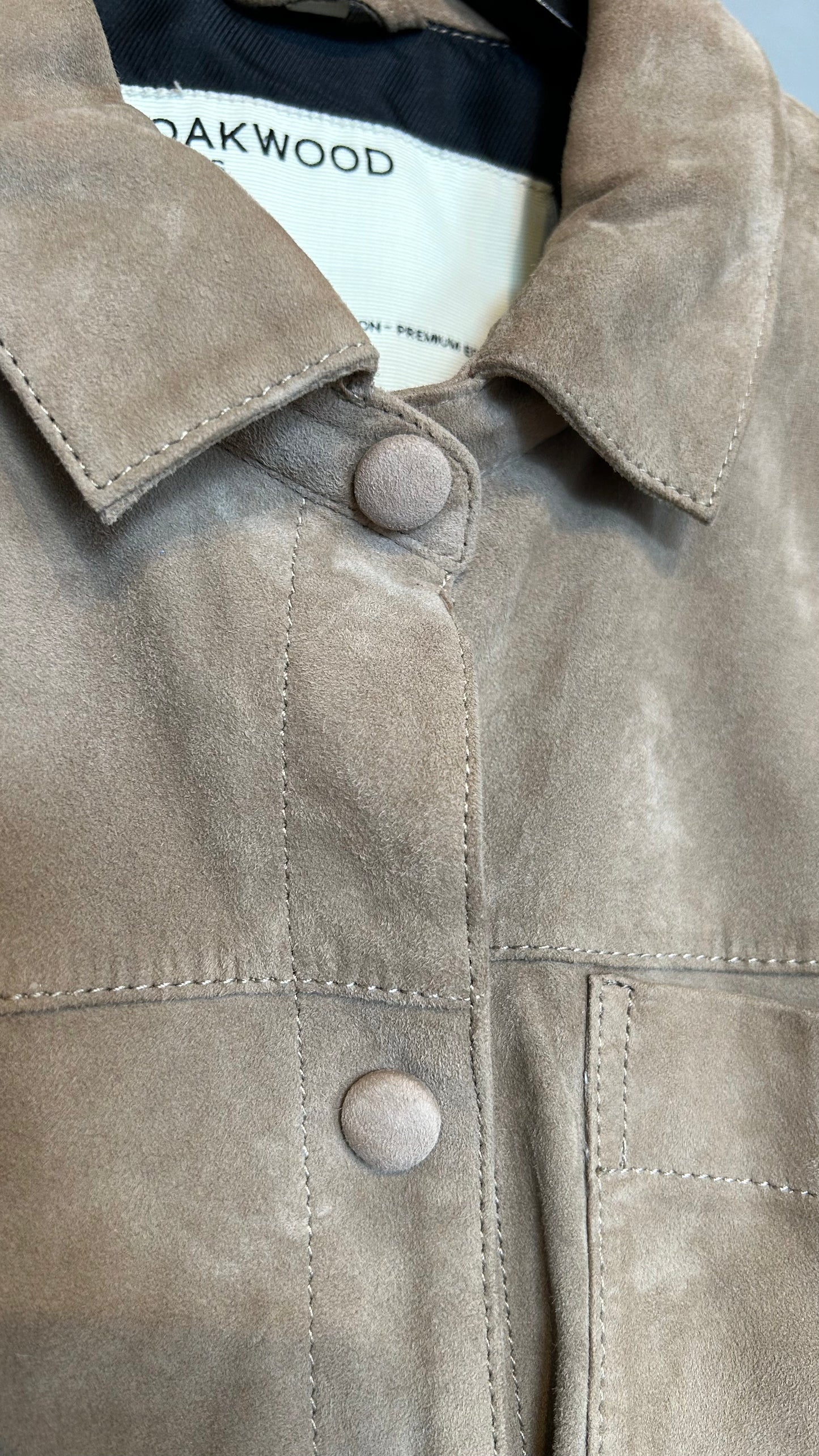 OAKWOOD Lederhemd kurzarm / L