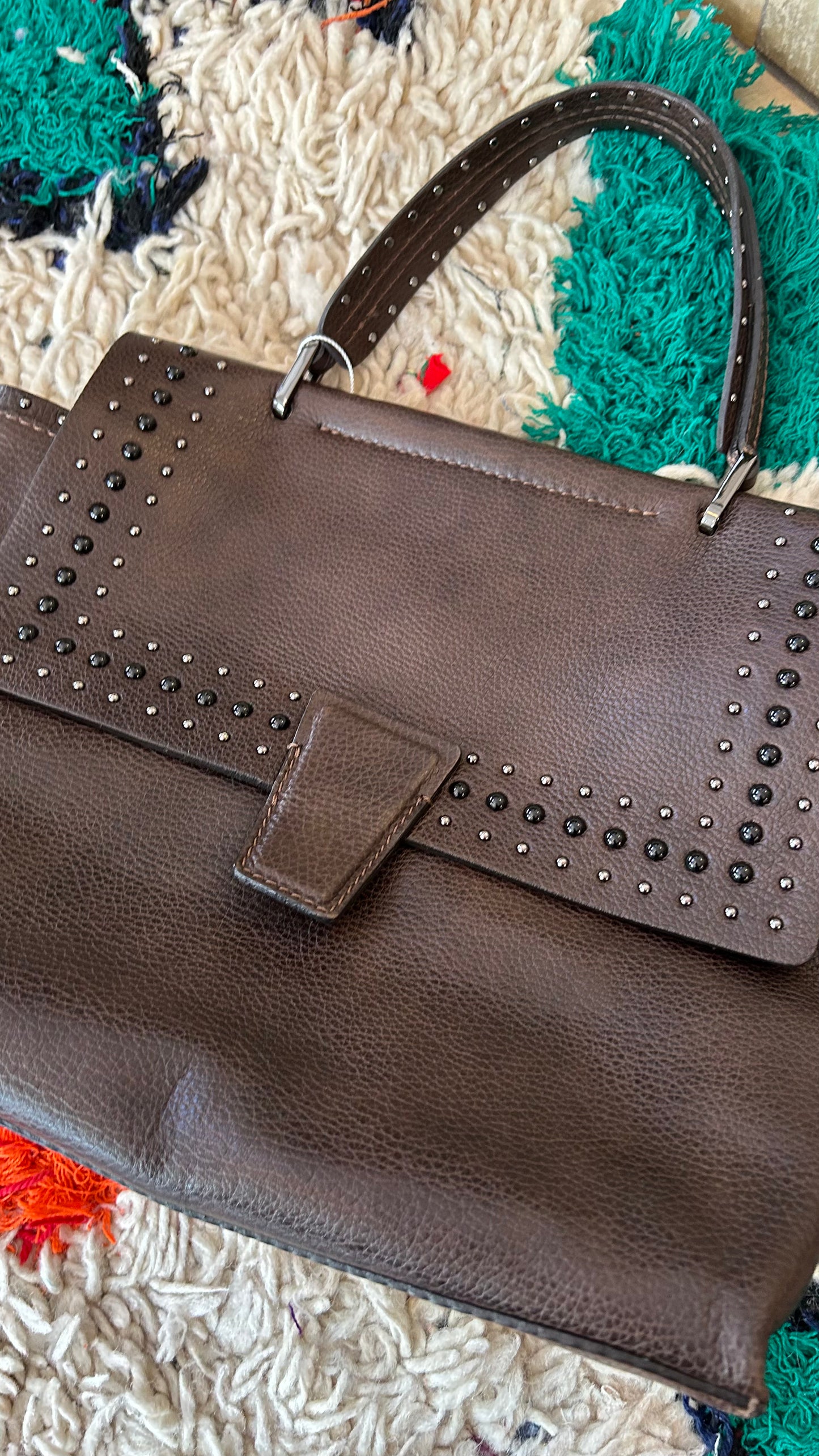 GIANNI CHIARINI Flapbag brown Studs