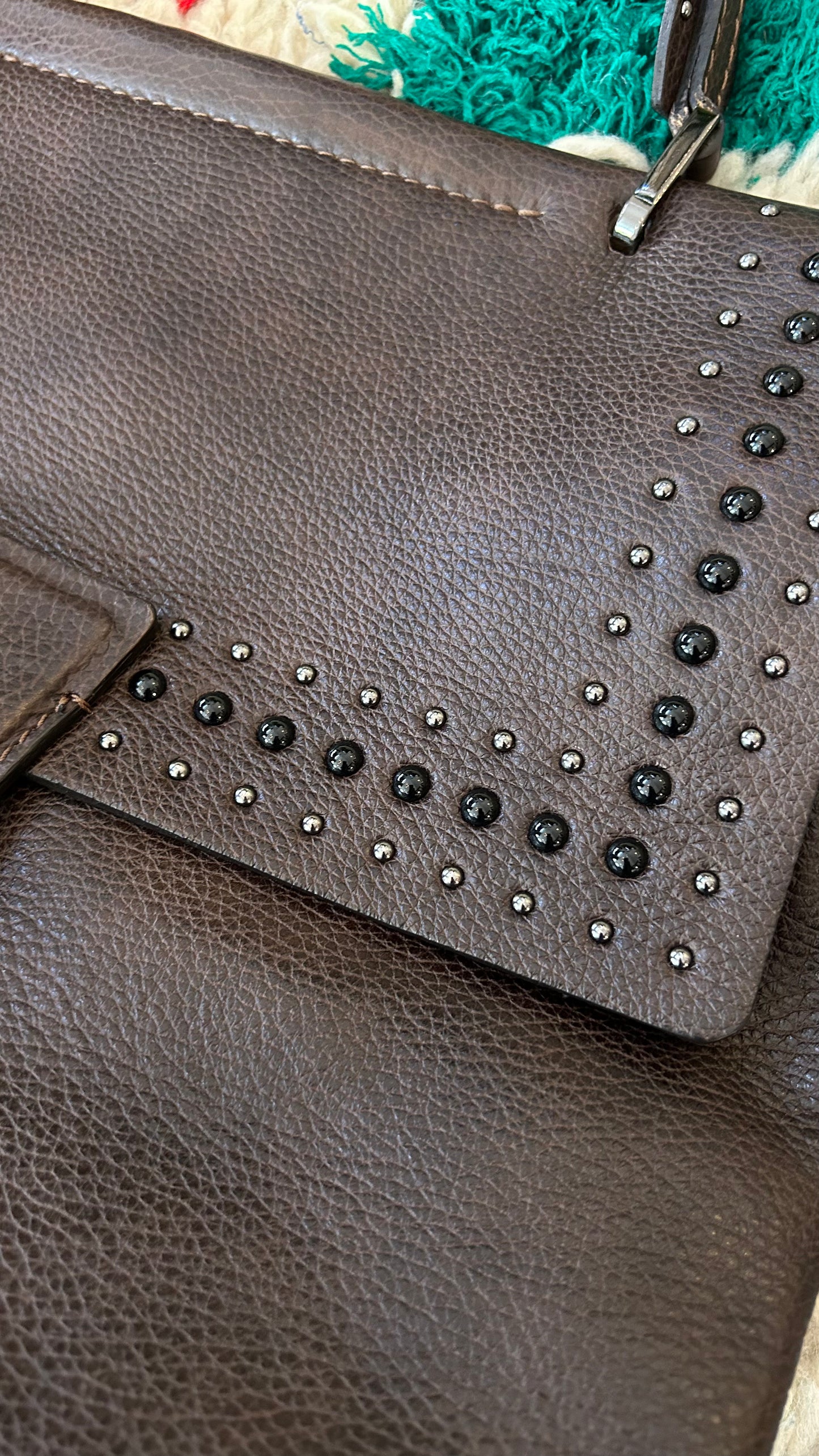 GIANNI CHIARINI Flapbag brown Studs