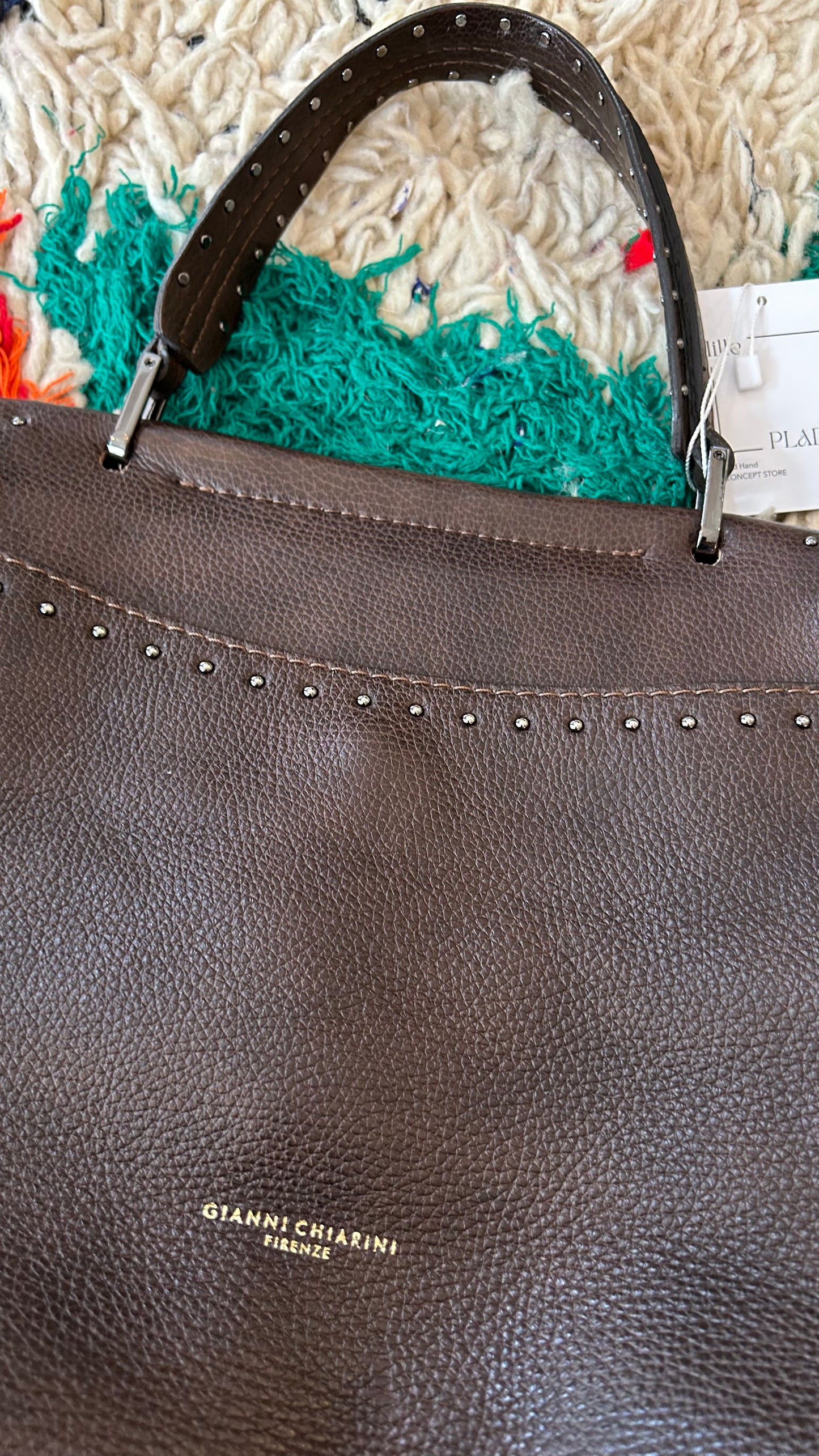 GIANNI CHIARINI Flapbag brown Studs