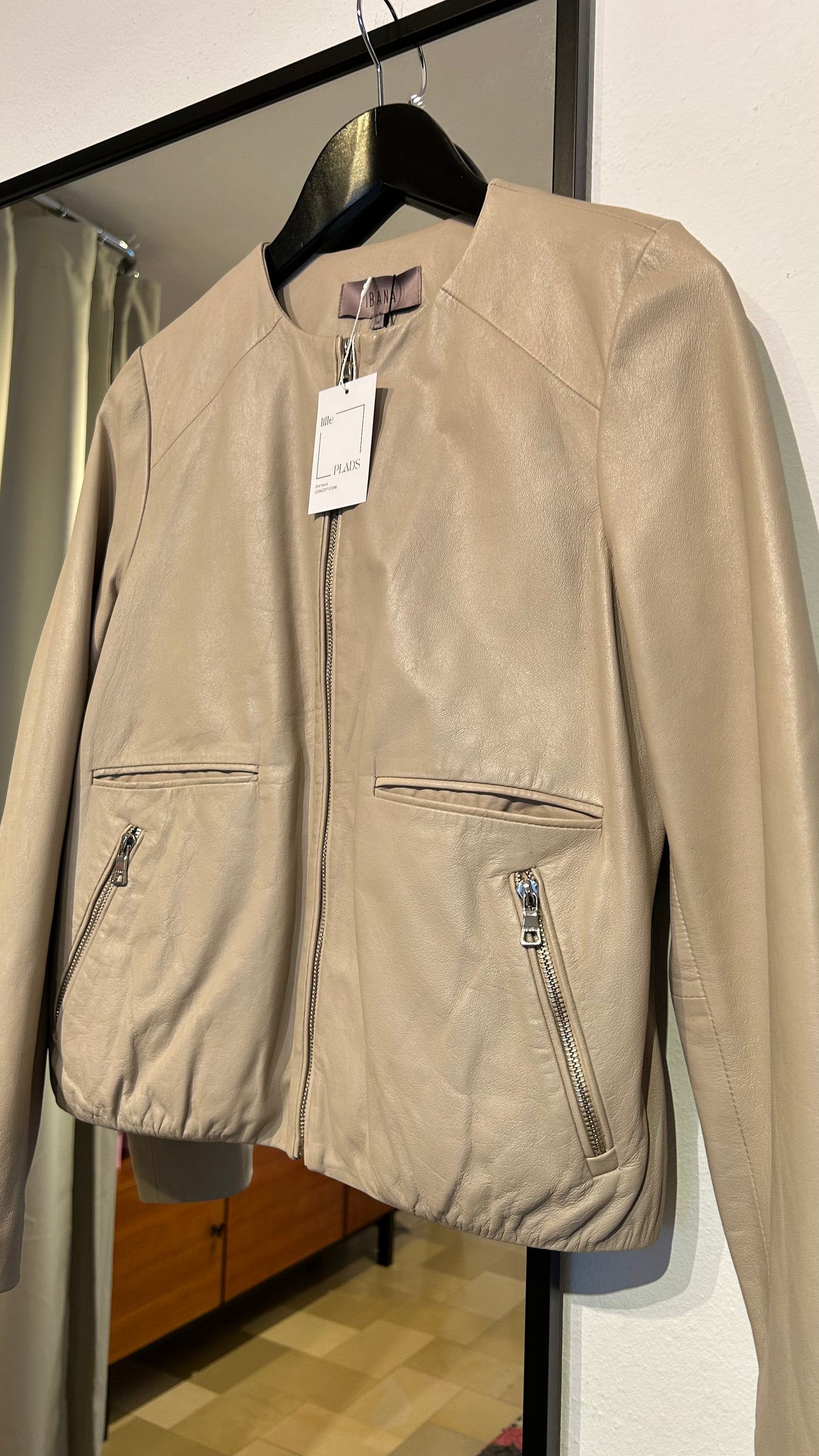 IBANA Lederjacke beige / 38