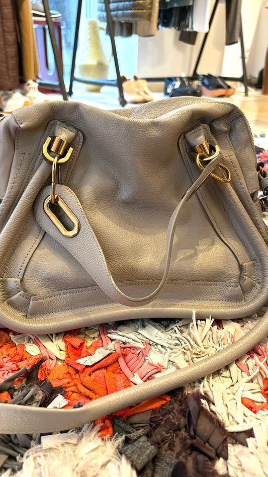 CHLOÉ "Paraty" Vintage Handtasche beige