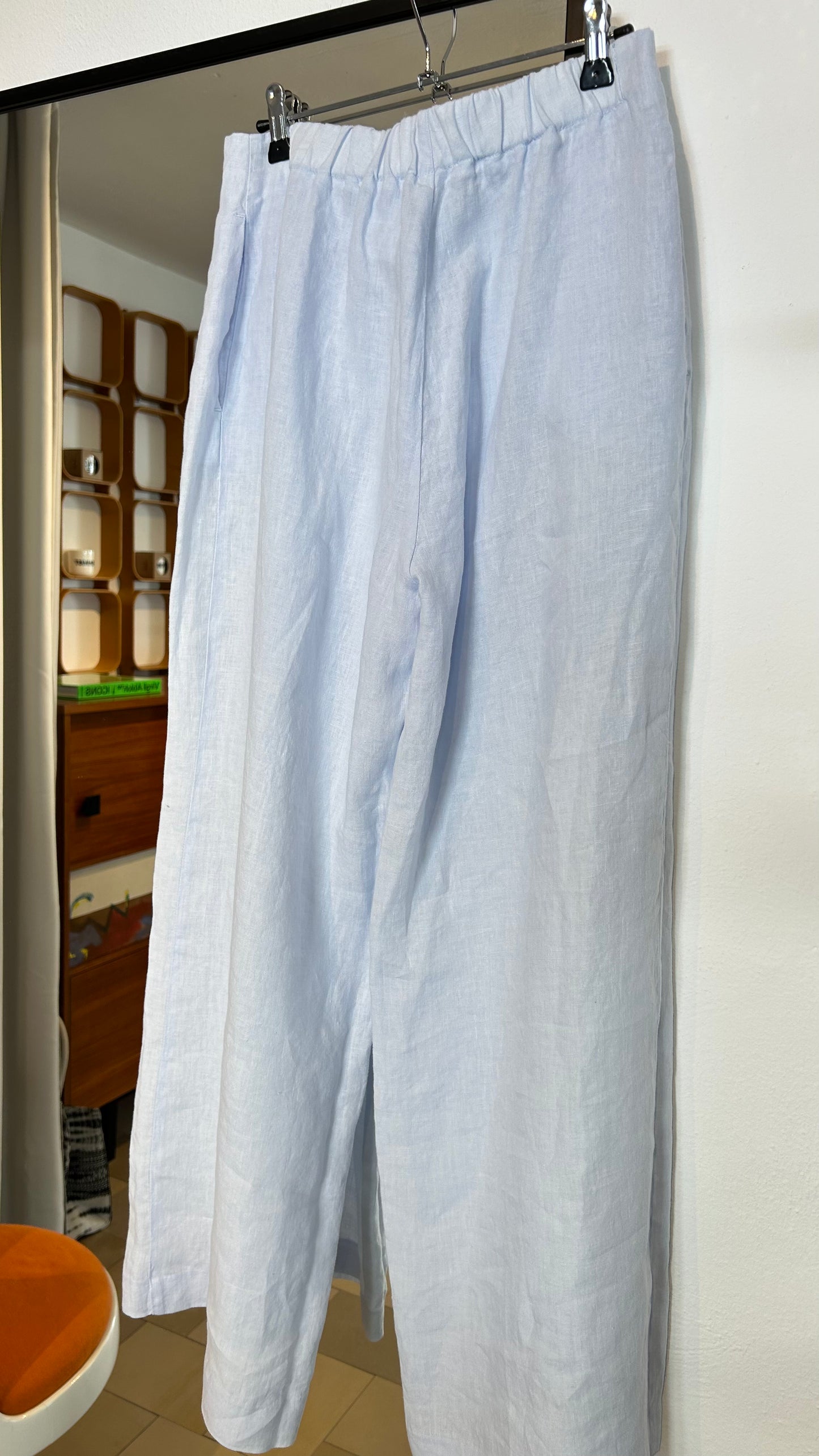 HENRY CHRIST Leinenhose hellblau / S