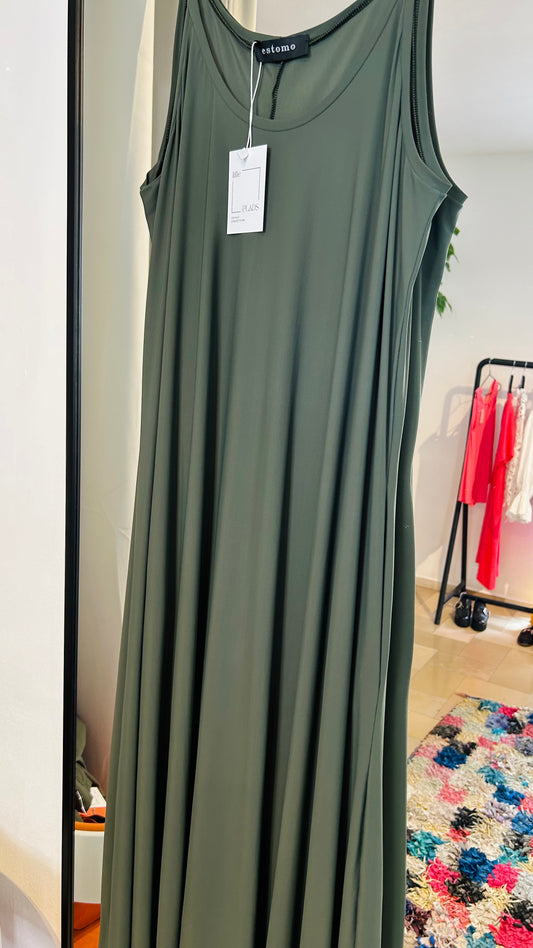 ESTOMO Maxikleid Träger khaki