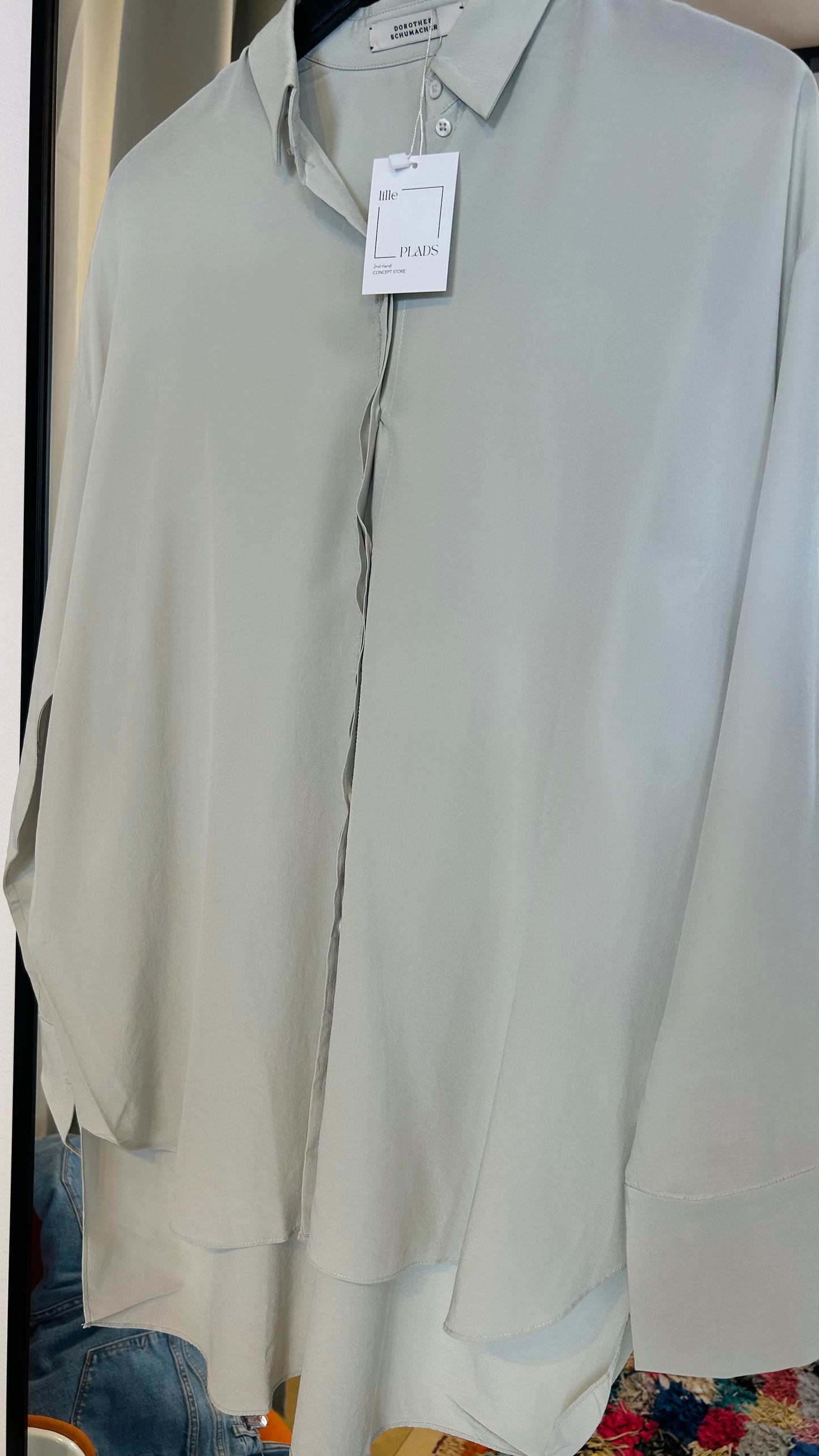 DOROTHEE SCHUMACHER Seidenbluse hellgrau