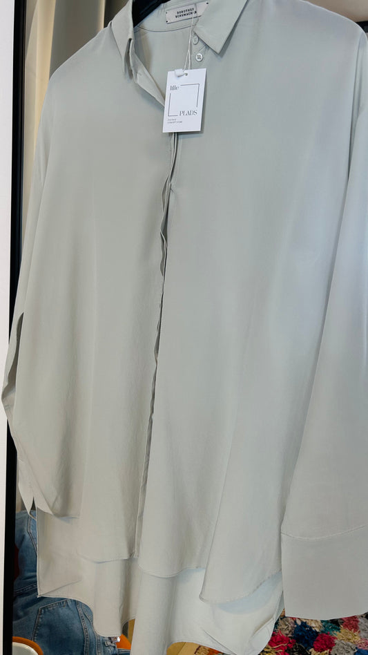 DOROTHEE SCHUMACHER Seidenbluse hellgrau