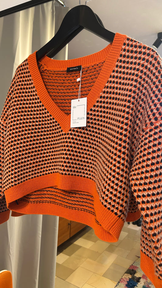 MAX & CO Strickpullover or./schw. / M
