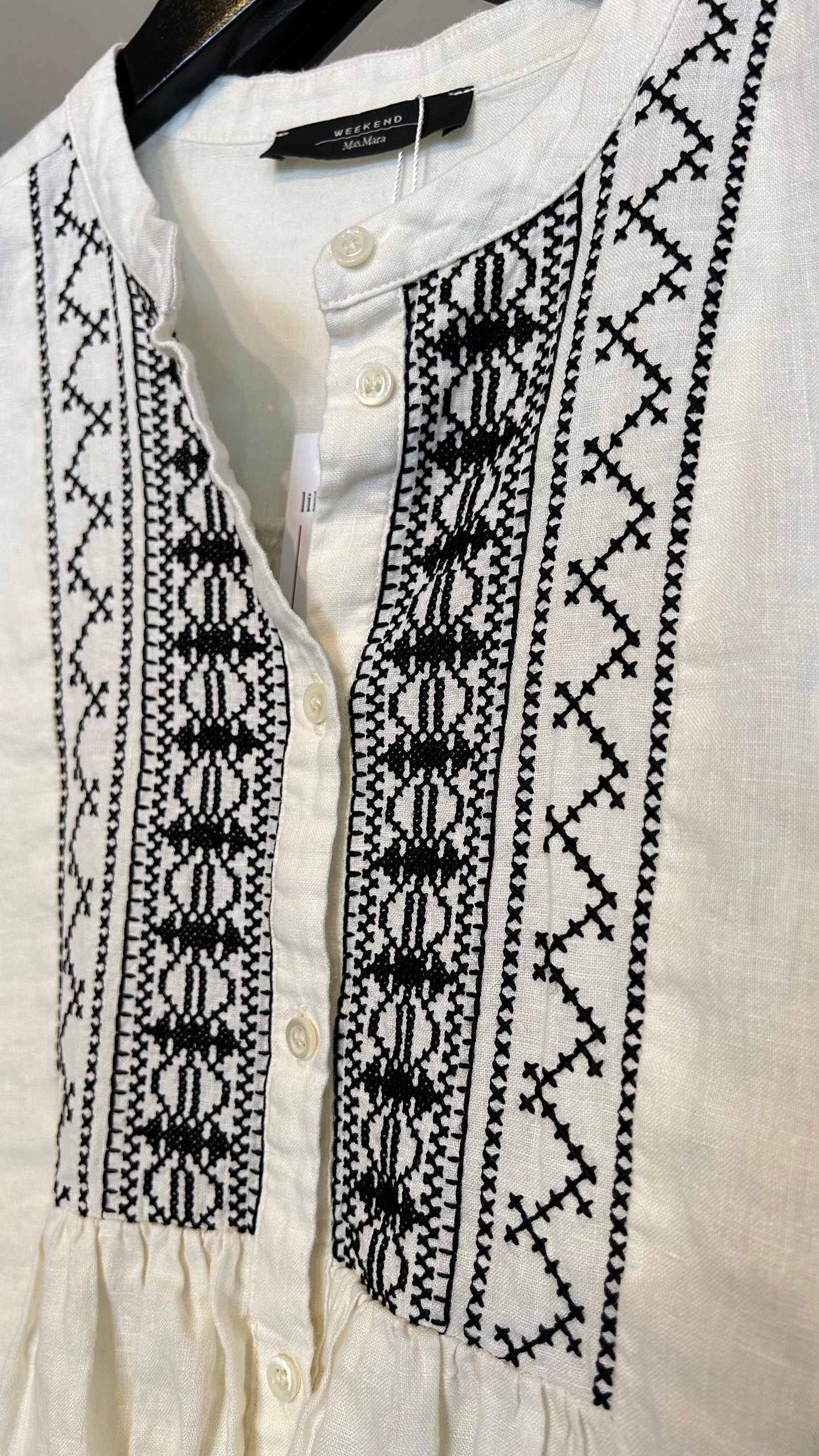 MAX MARA WEEKEND ärmellos white stitching / S-M