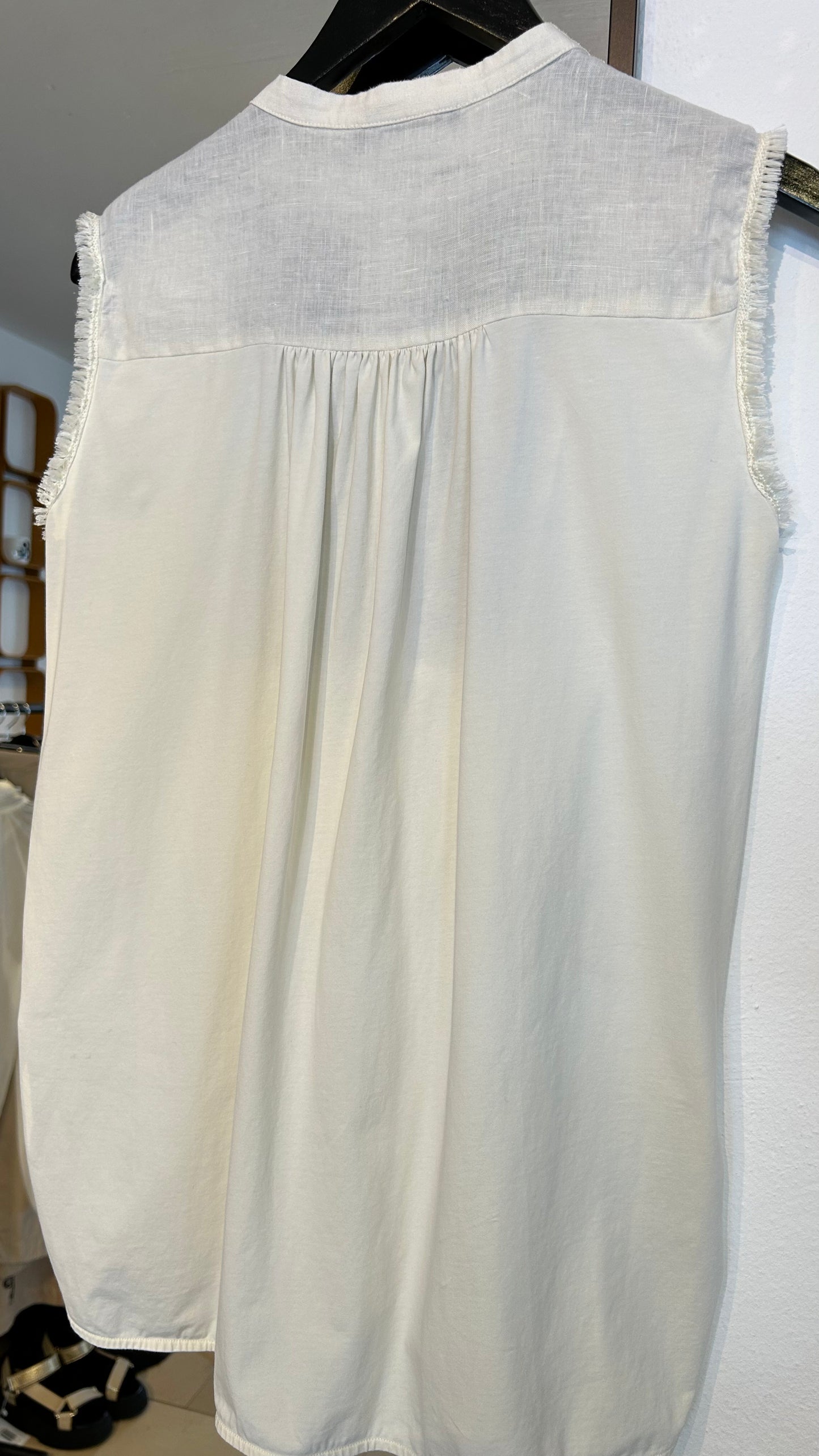 MAX MARA WEEKEND ärmellos white stitching / S-M