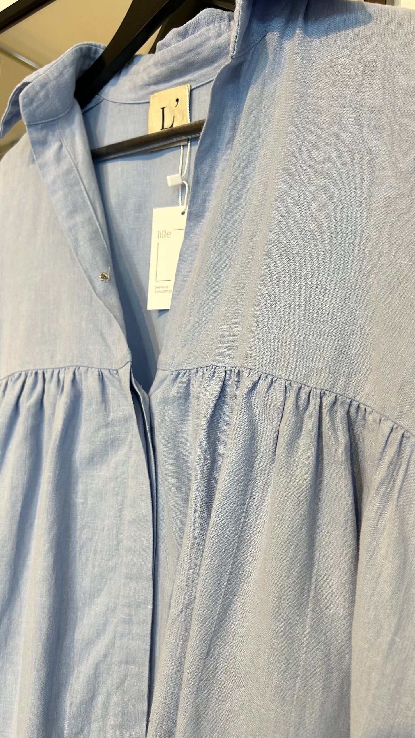 L'AUTRE CHOSE Leinenkleid Mini lt.blue / M-L