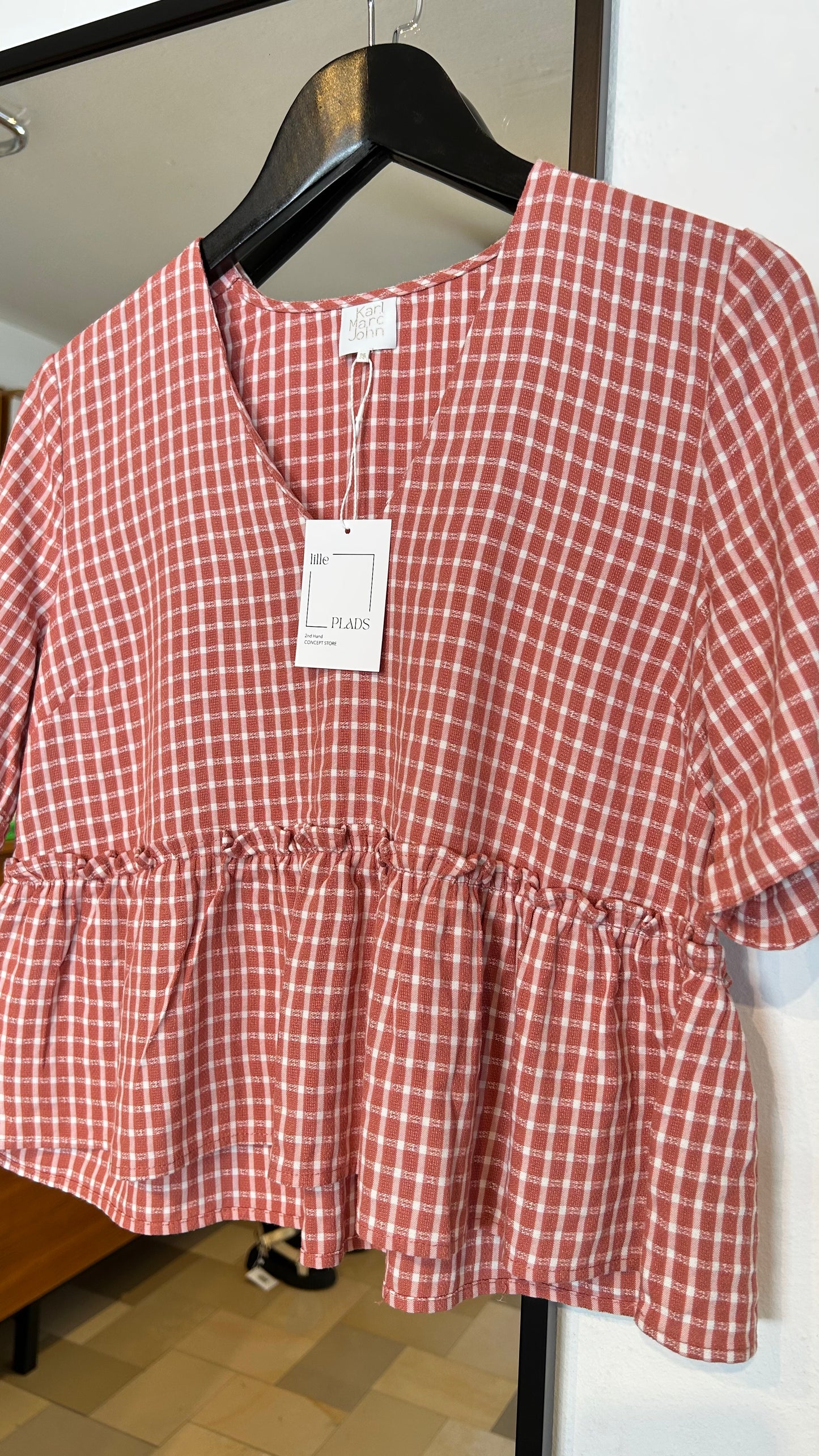 KARL MARC JOHN Bluse altrosa kariert / M