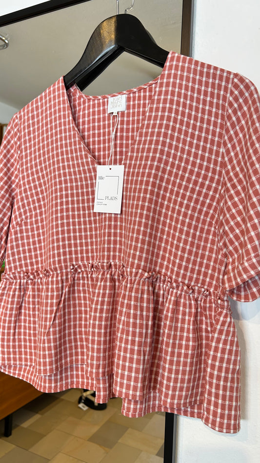 KARL MARC JOHN Bluse altrosa kariert / M