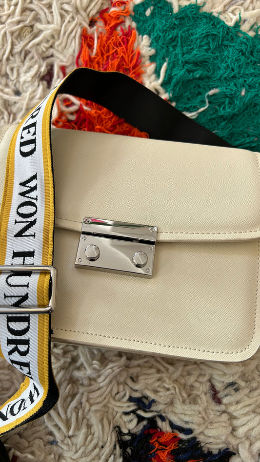 WON HUNDRED Schultertasche creme