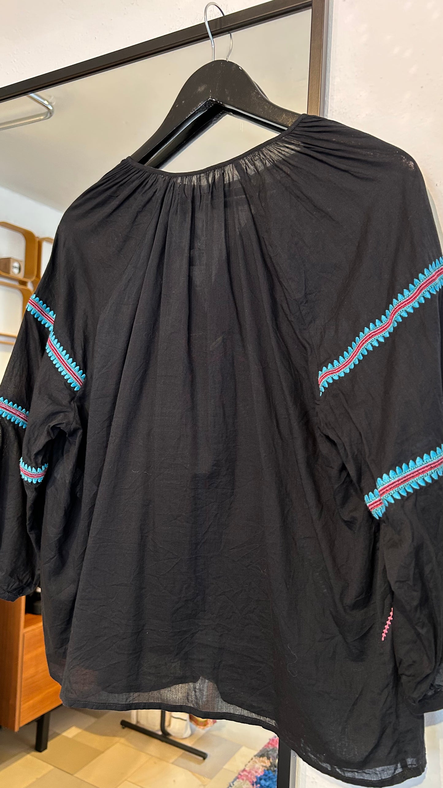 SEAFOLLY Tunika-Bluse schwarz multicolor / S