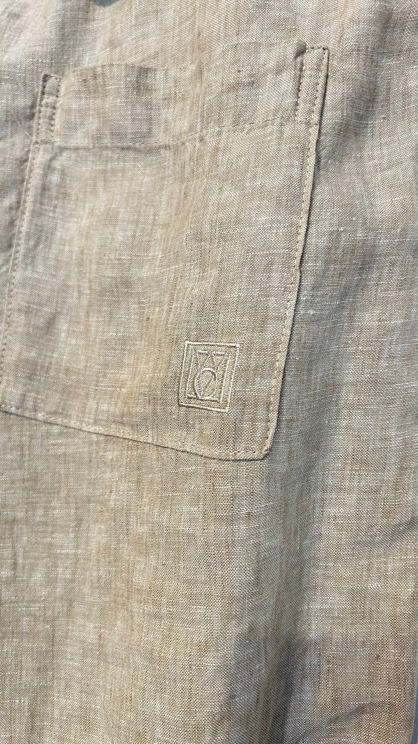 MAC Leinenhose greige / M