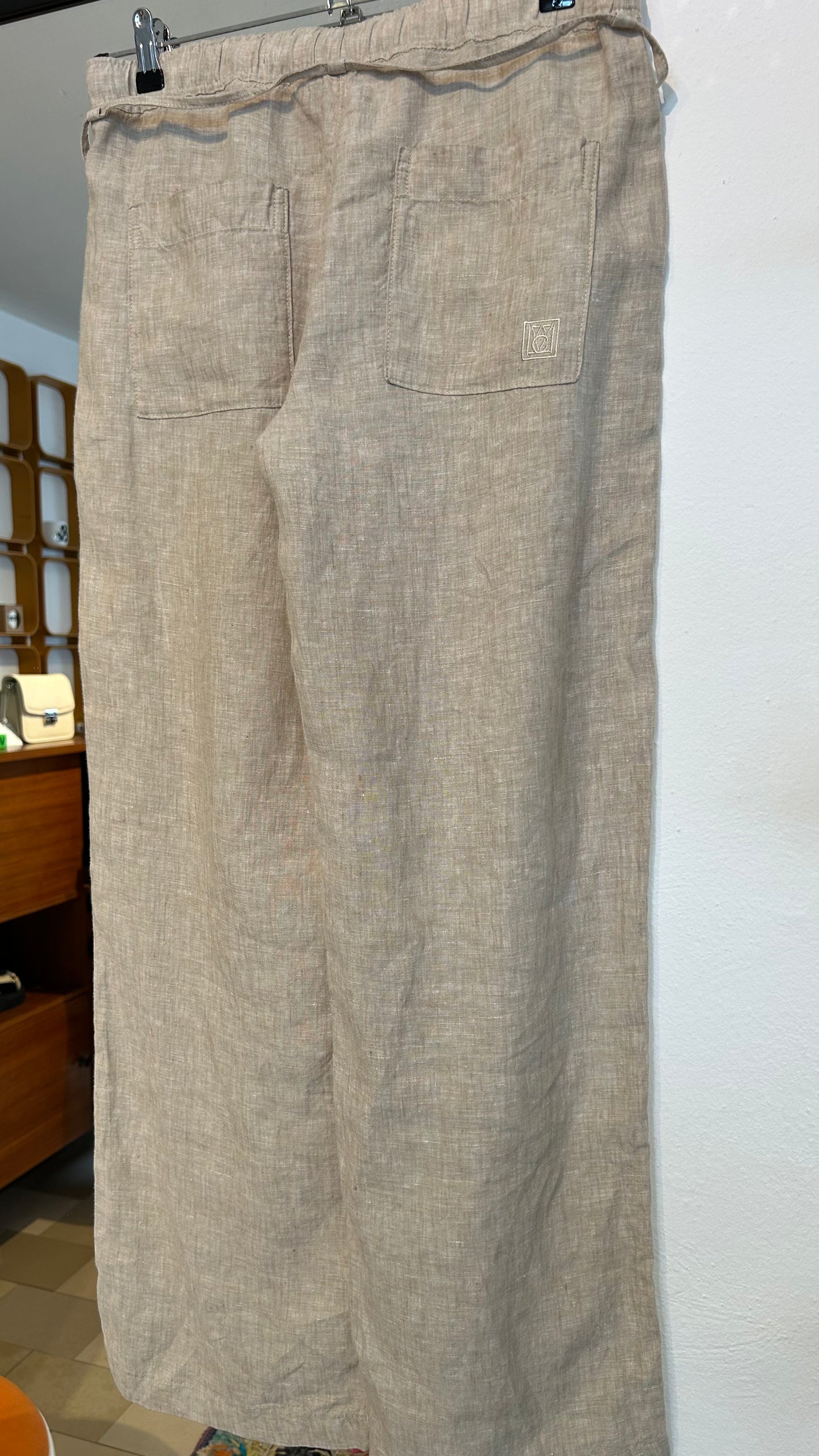 MAC Leinenhose greige / M