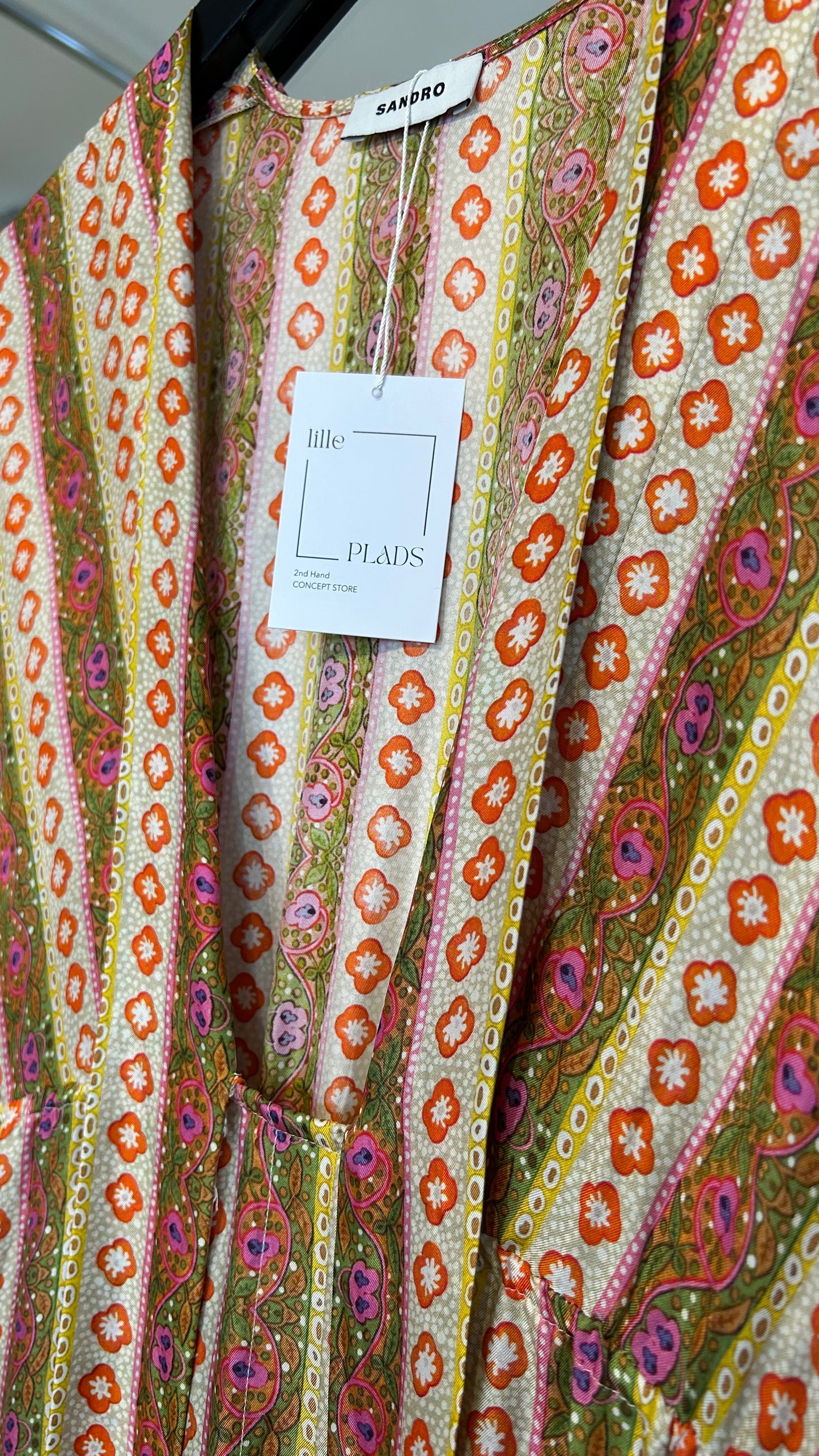 SANDRO Seidenkleid multicolor / XS
