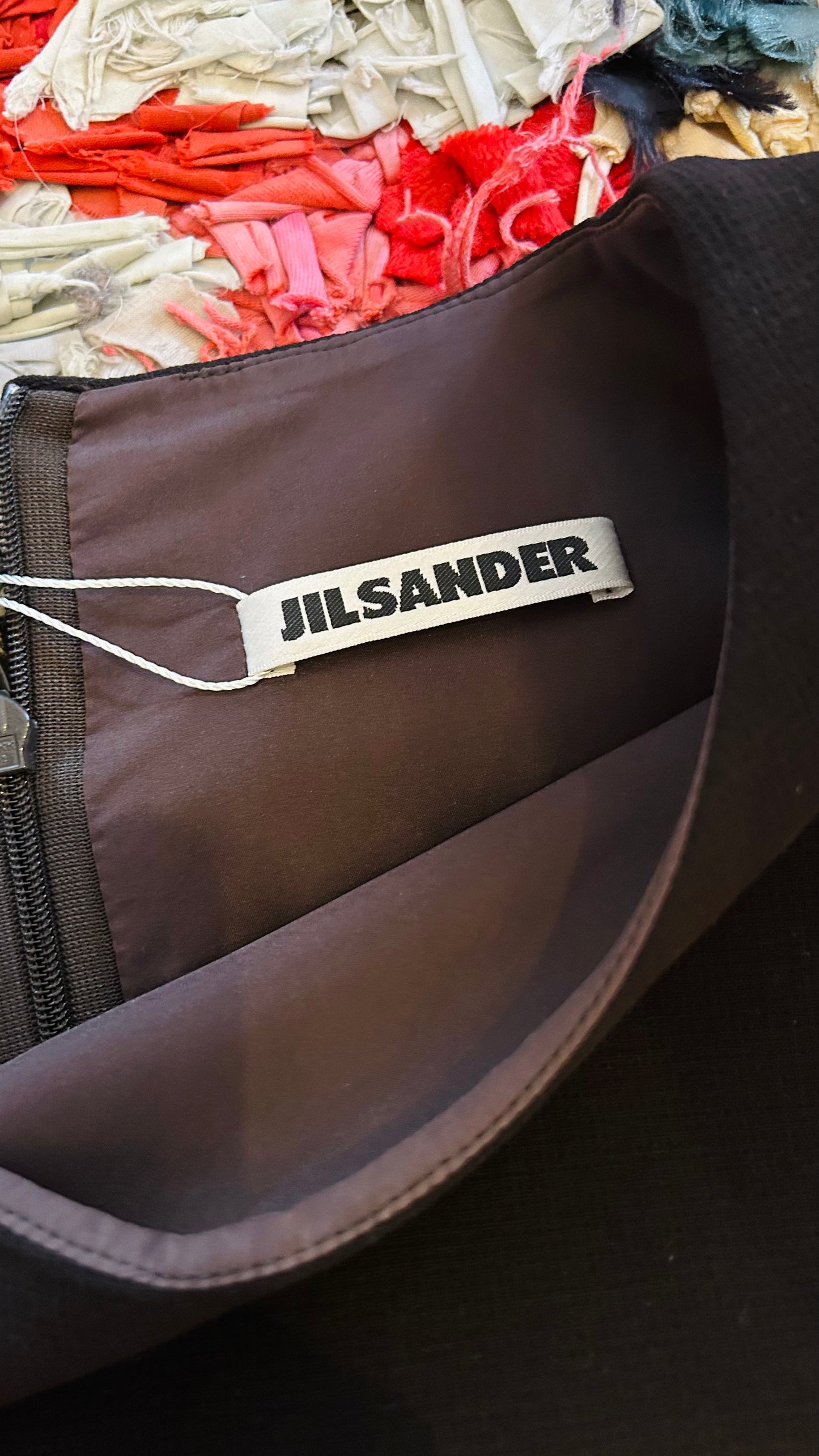 JIL SANDER Midikleid 90s braun / M