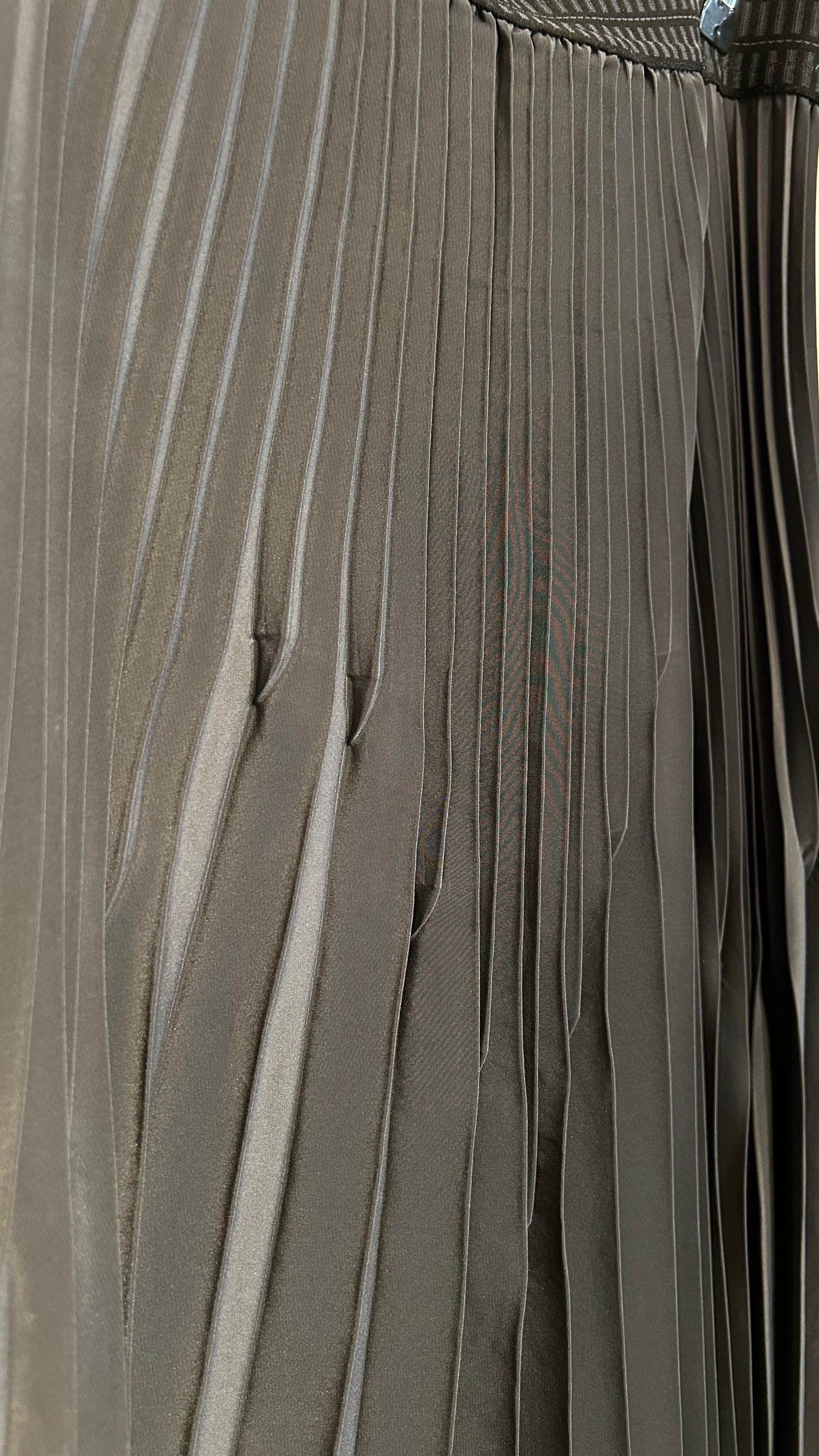 LUISA CERANO Plisseerock Midi grau / 42