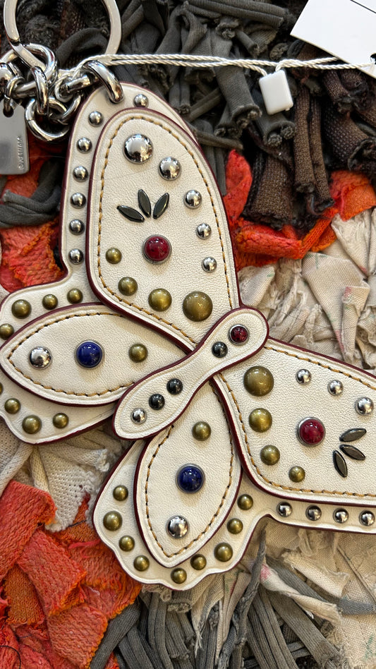 COACH Bag Charm Butterfly weiß