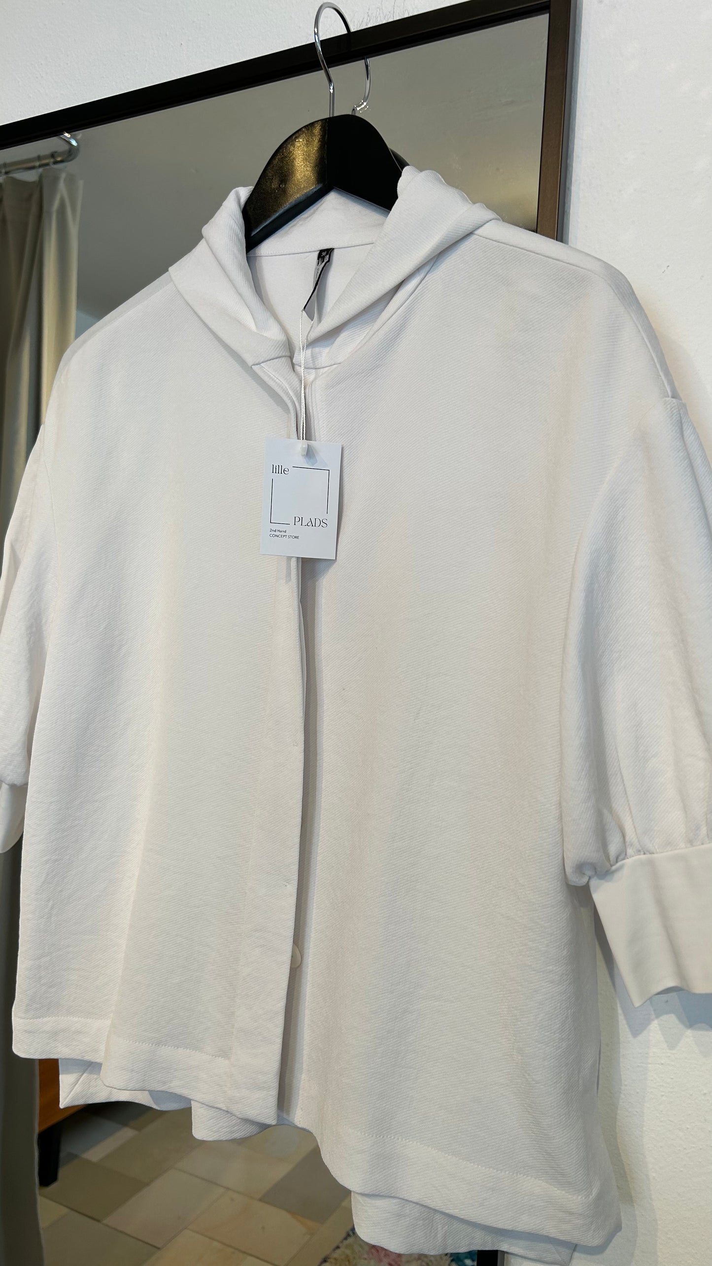 ANIA SCHIERHOLT Sweatjacke kurzarm weiß / 36