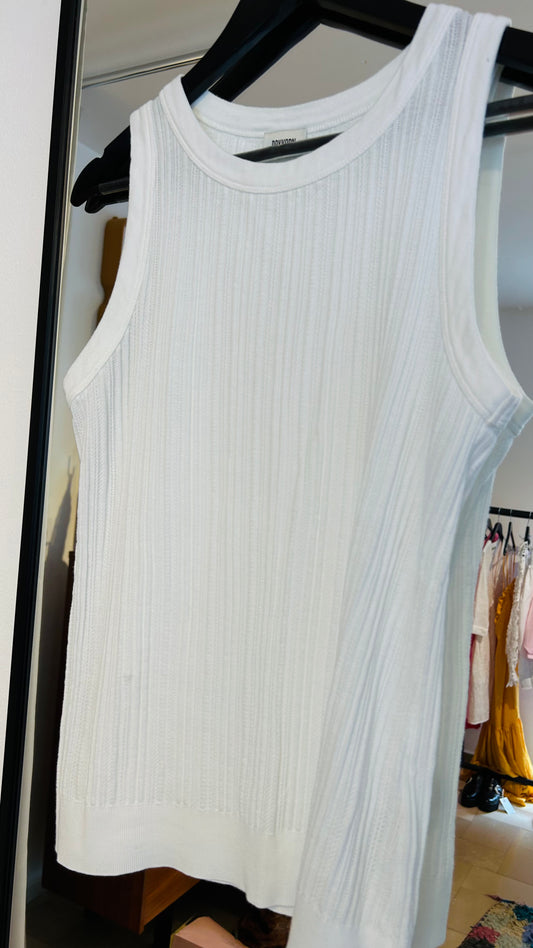 DRYKORN Tanktop weiß knitted