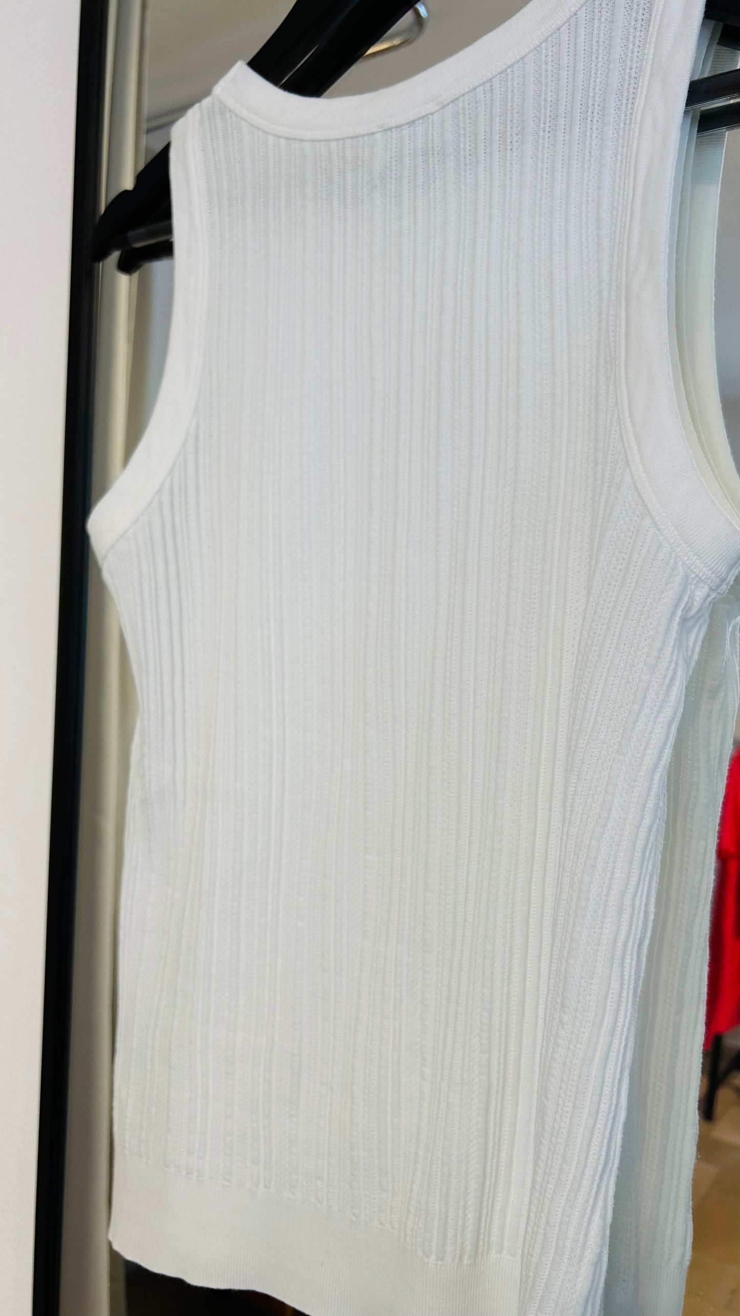DRYKORN Tanktop weiß knitted