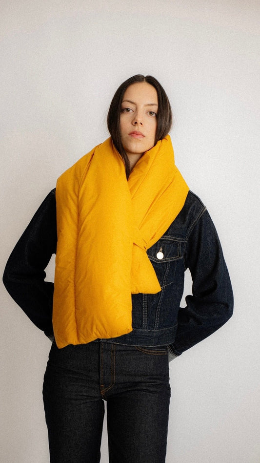 ABSTRACT Schal XL gelb - lille.PLADS