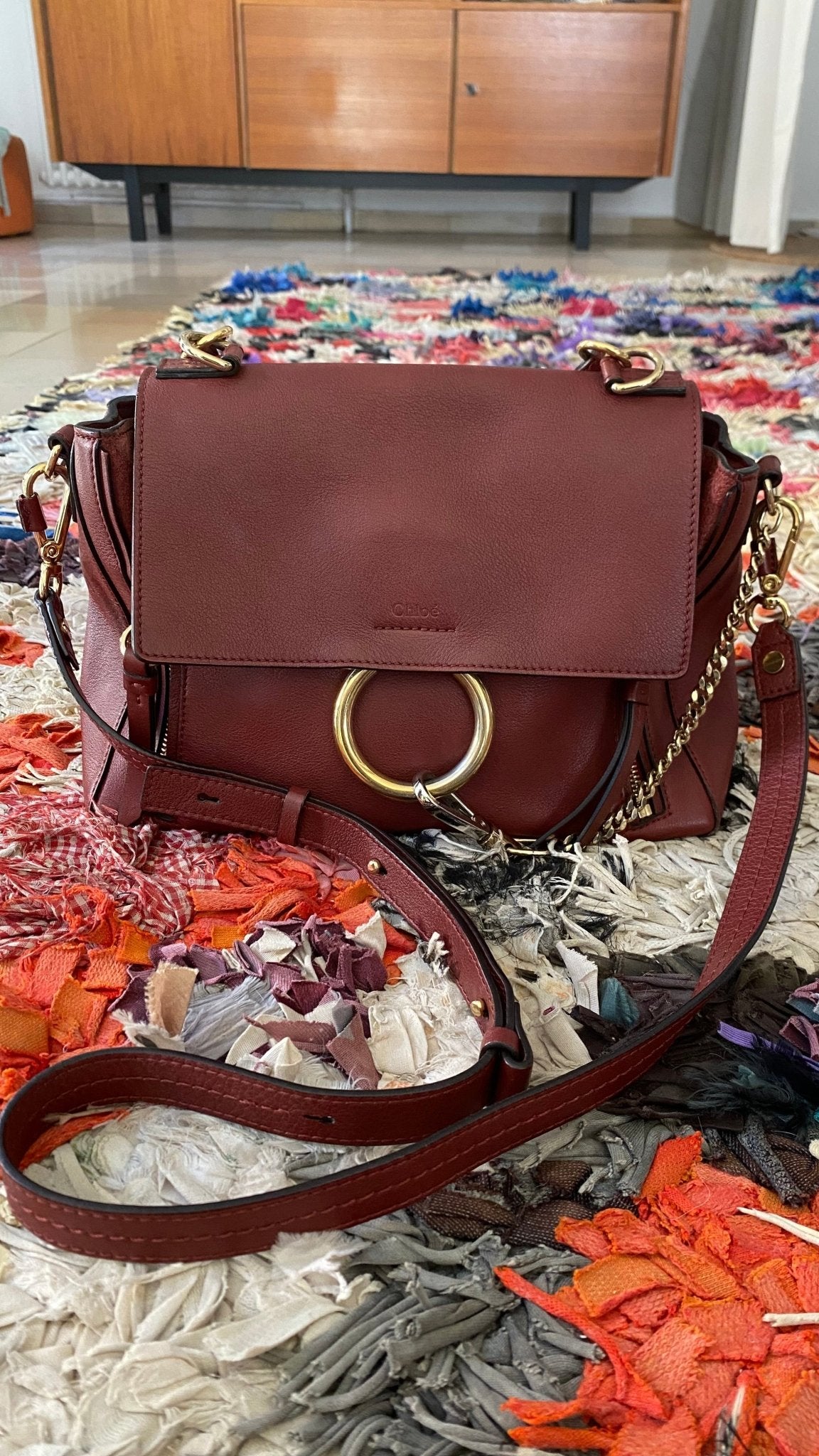 Chloé Handtasche Faye/ burgundy - lille.PLADS