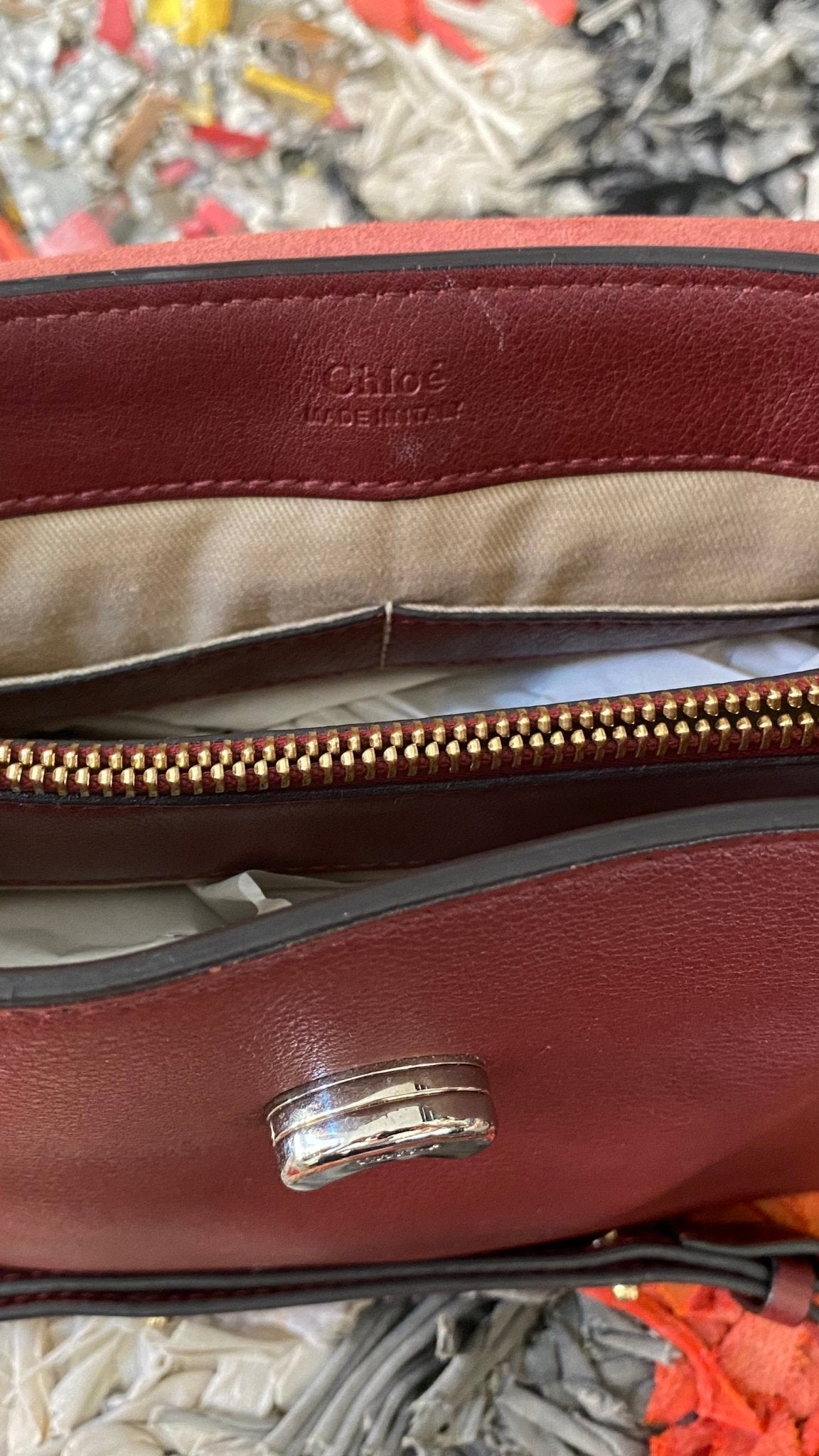 Chloé Handtasche Faye/ burgundy - lille.PLADS