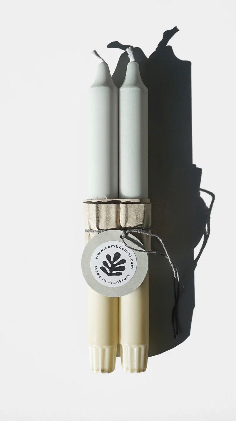 COMBO CORAL - Kerzen 3er Set grau - lille.PLADS